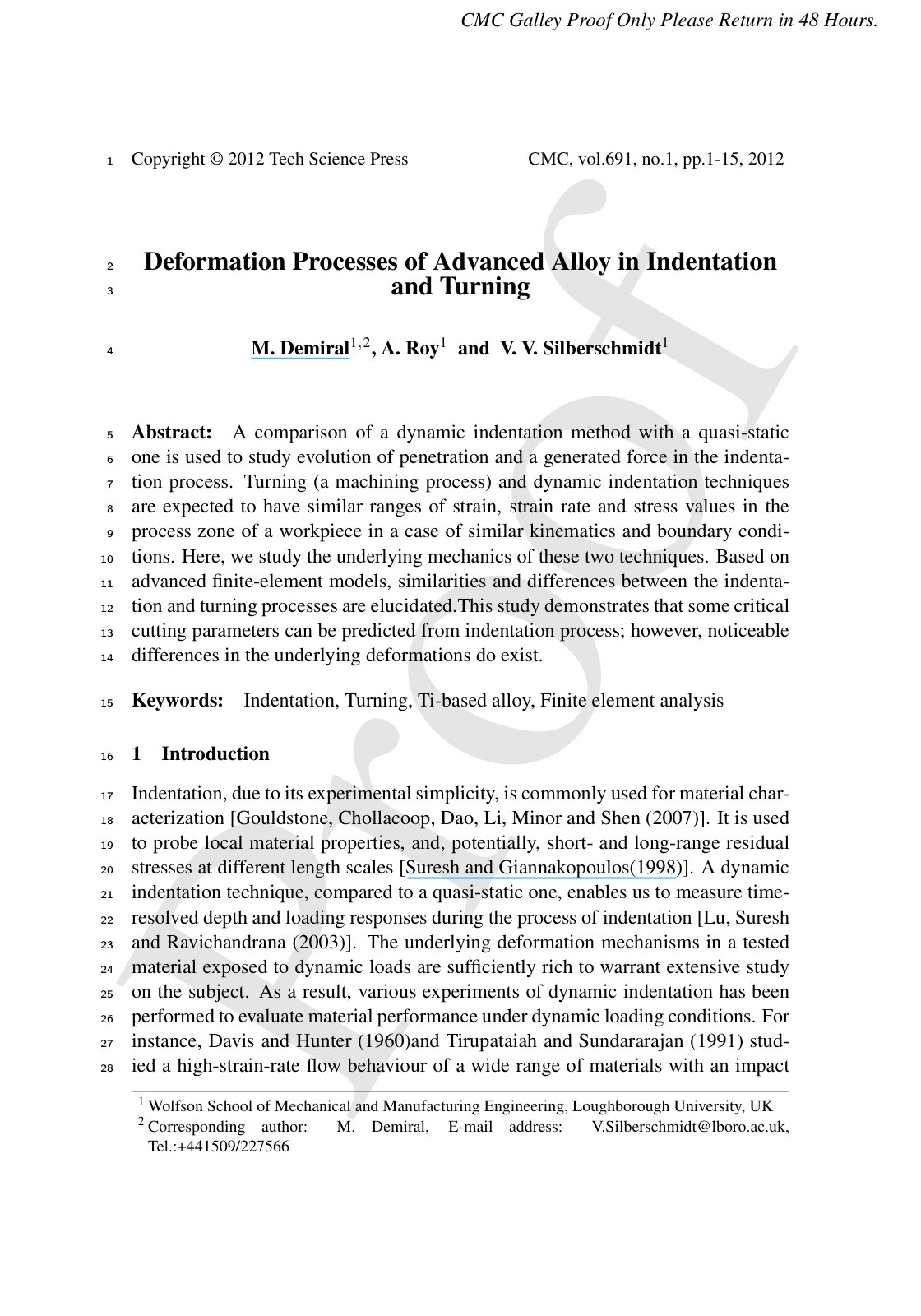 First page of Deformation Processes of Advanced Alloy