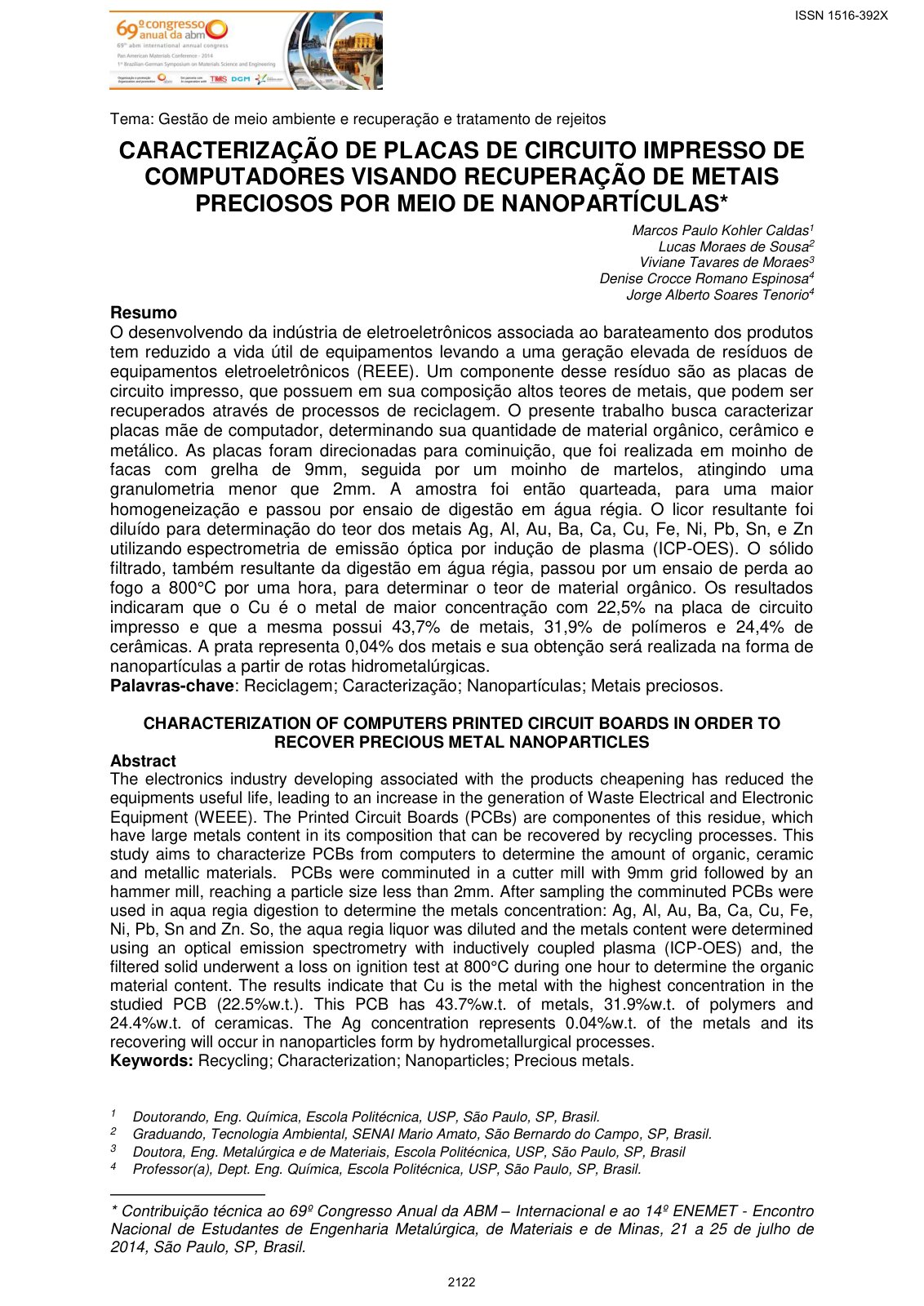 First page of Caracterizacao De Placas De Circuito Imp (1)