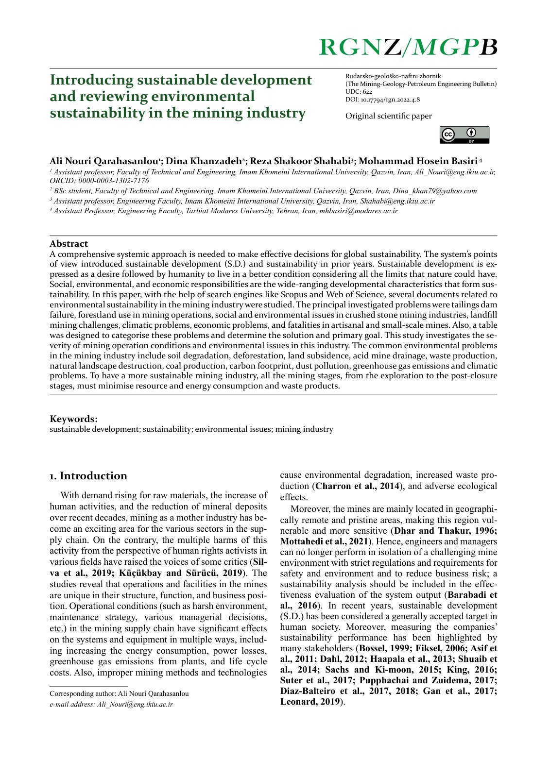First page of Introducing Sustainable Development and
