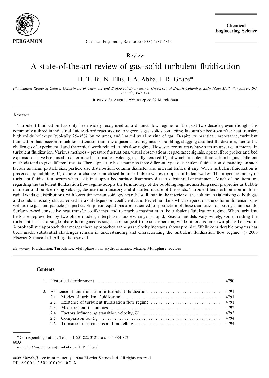 First page of A state of the art review of gas solid t