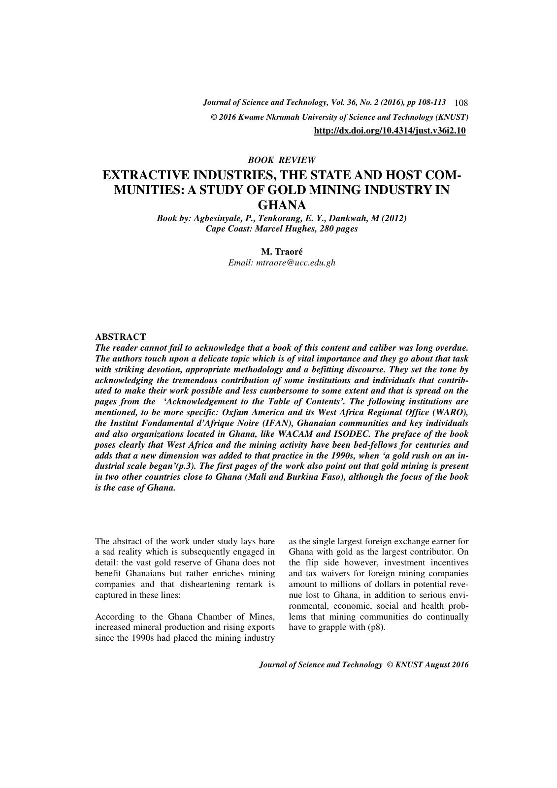 First page of EXTRACTIVE INDUSTRIES THE STATE AND HOST