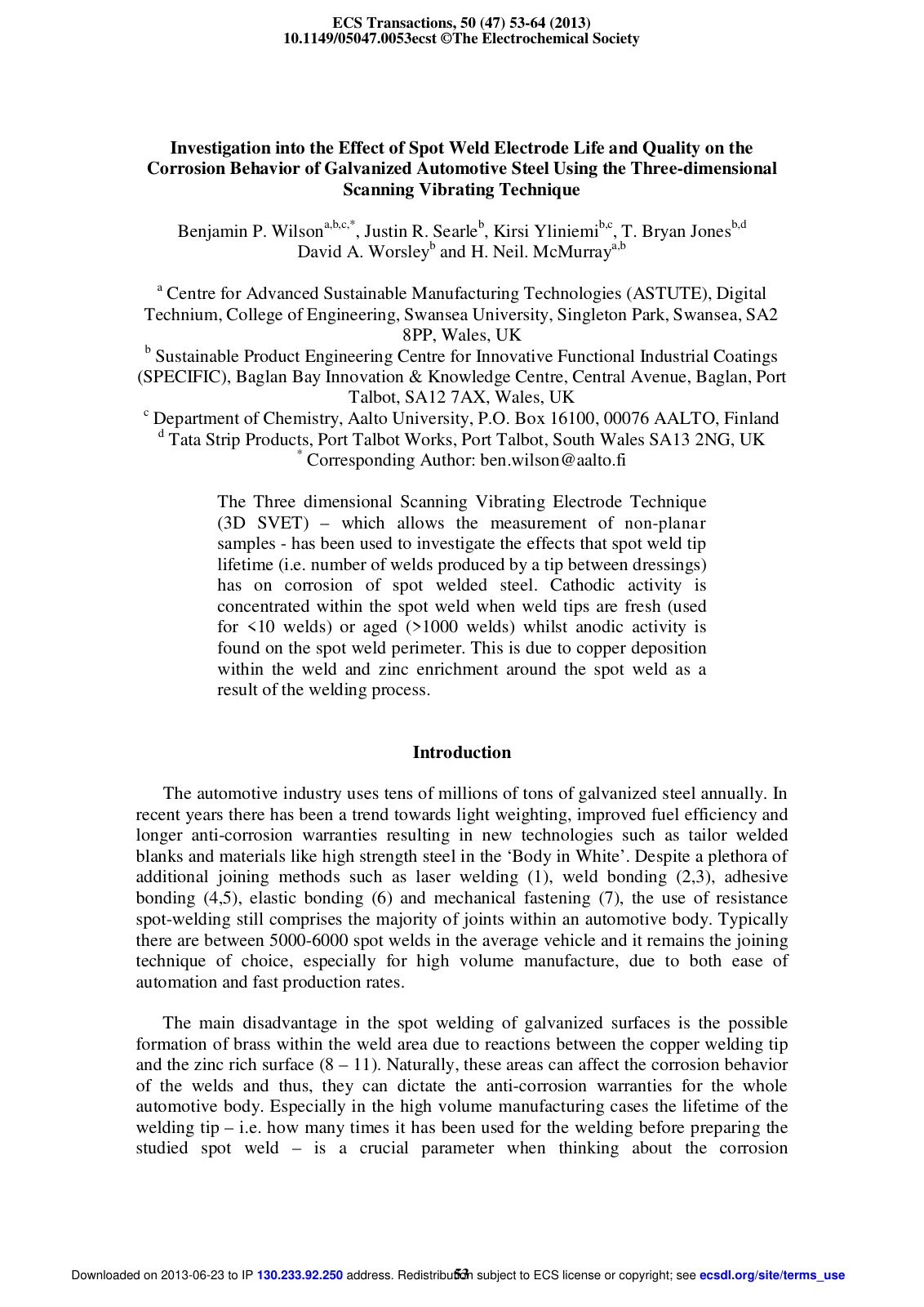 First page of Investigation into the Effect of Spot We