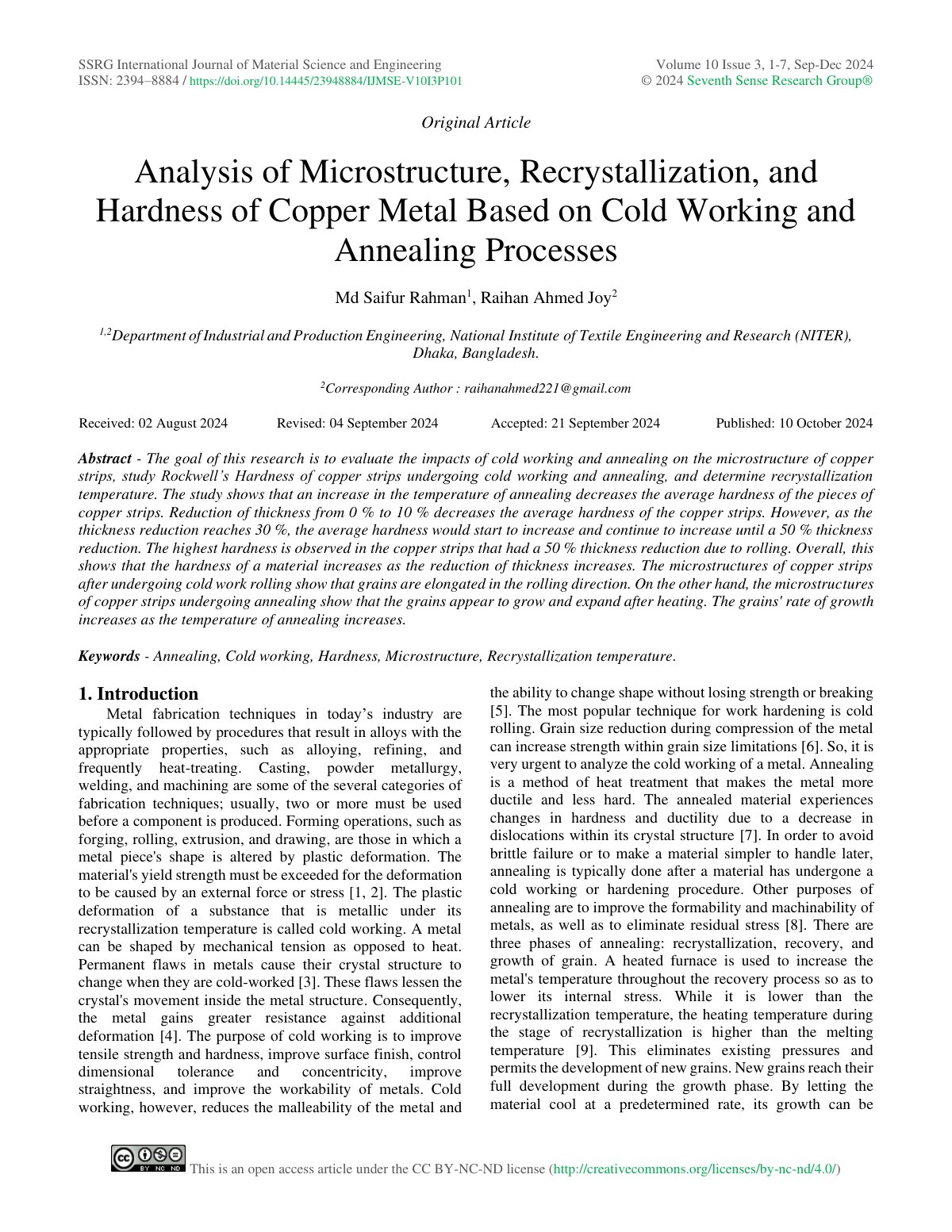 First page of Analysis of Microstructure Recrystalliza