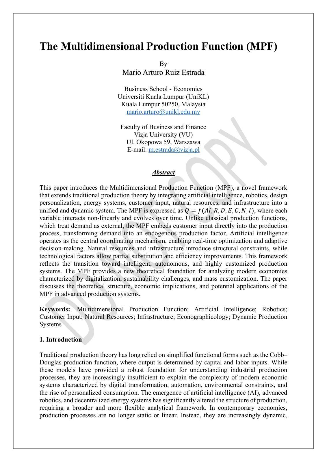 First page of MPF