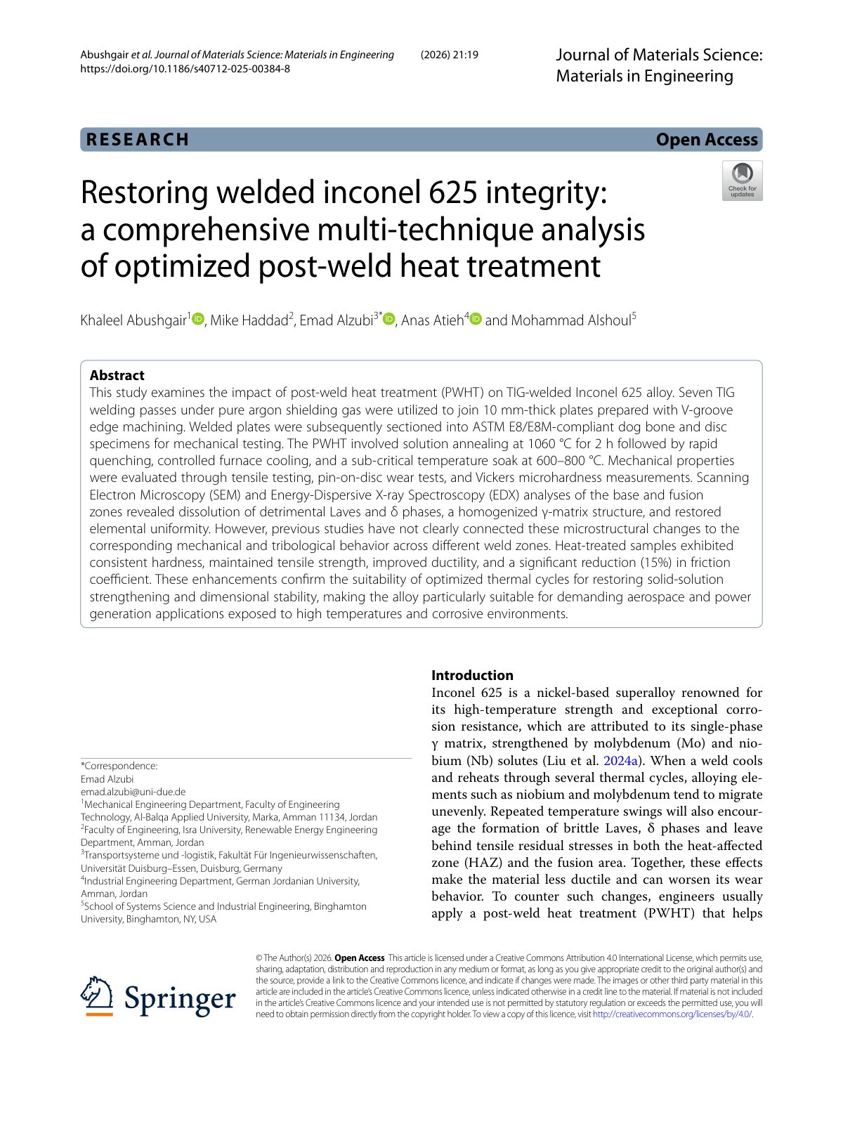 First page of Inconel 625 is a nickel-based superalloy renowned for its high-temperature strength and exceptional corrosion resistance