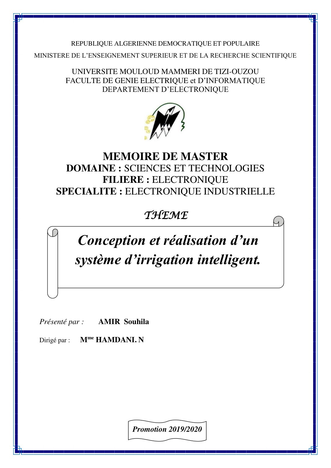 First page of Amir Souhila