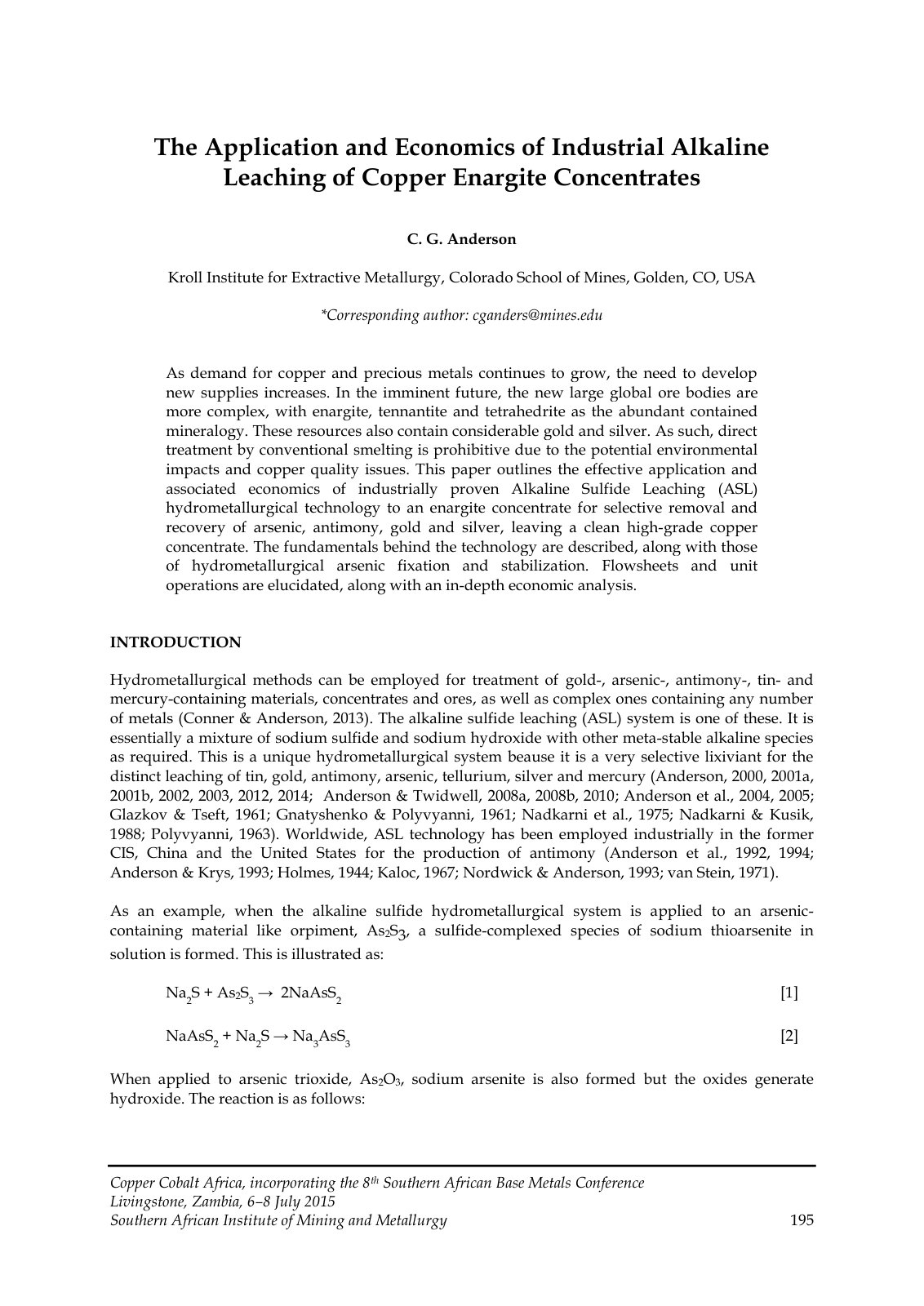 First page of The Application and Economics of Industr