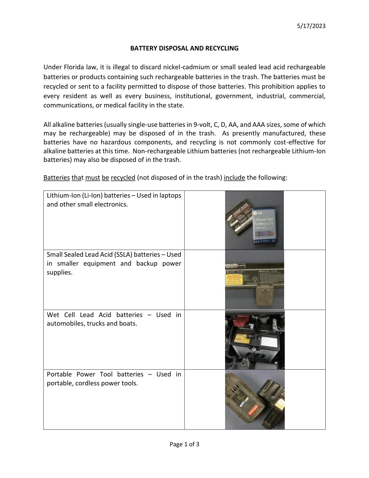 First page of BatteryDisposalandRecycling