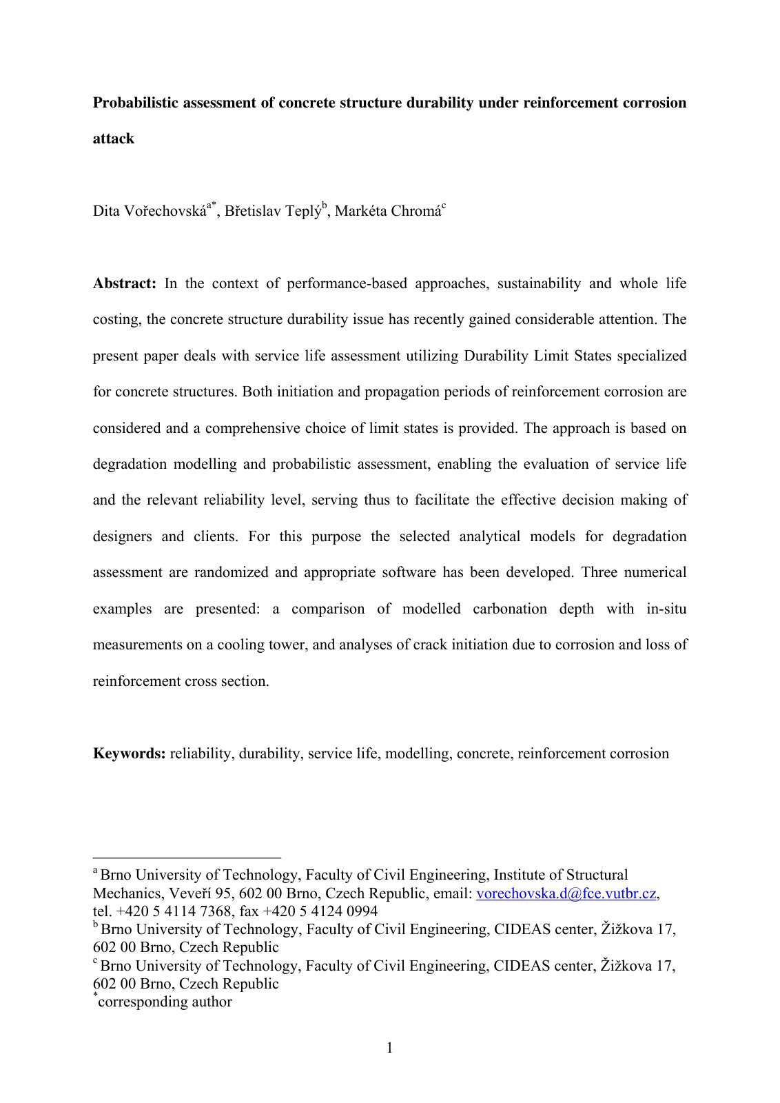First page of Probabilistic Assessment of Concrete Str