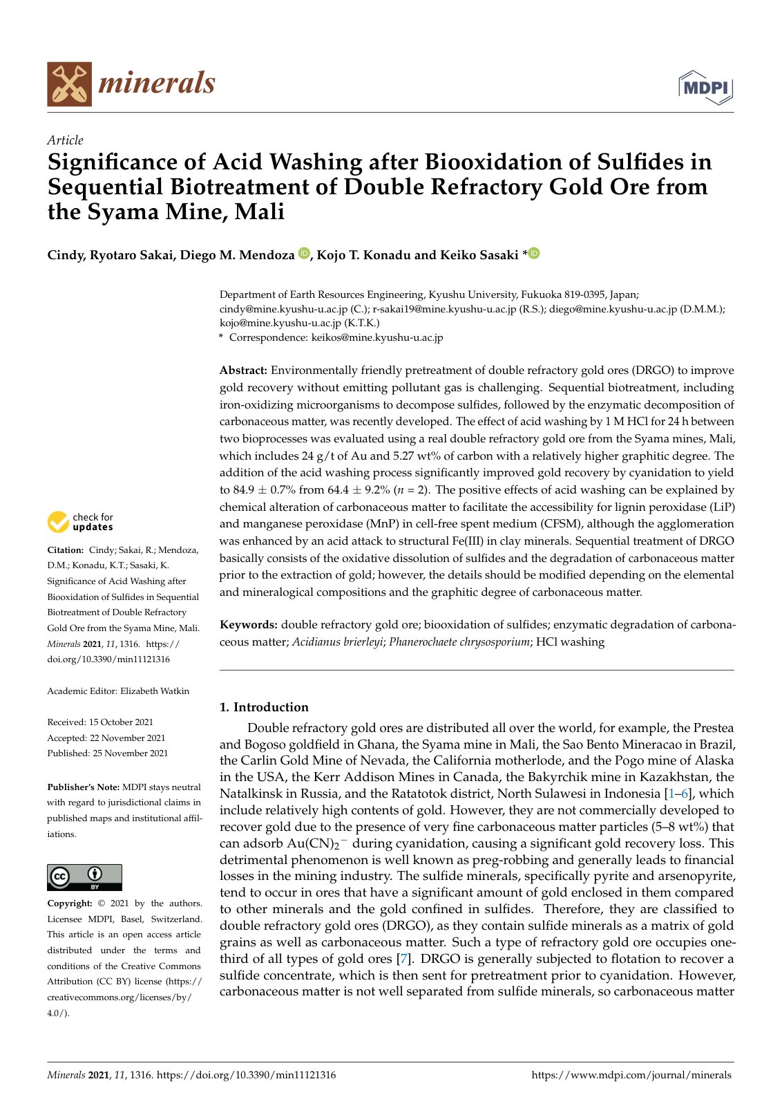 First page of Significance of Acid Washing after Bioox