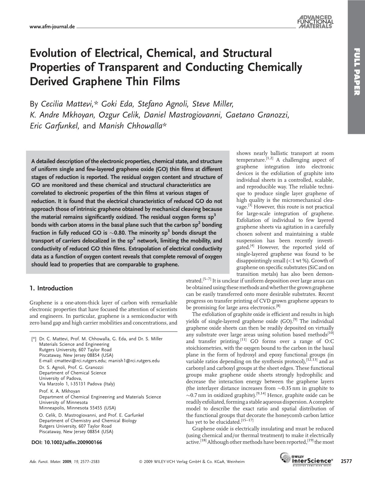 First page of Evolution of Electrical Chemical and Str