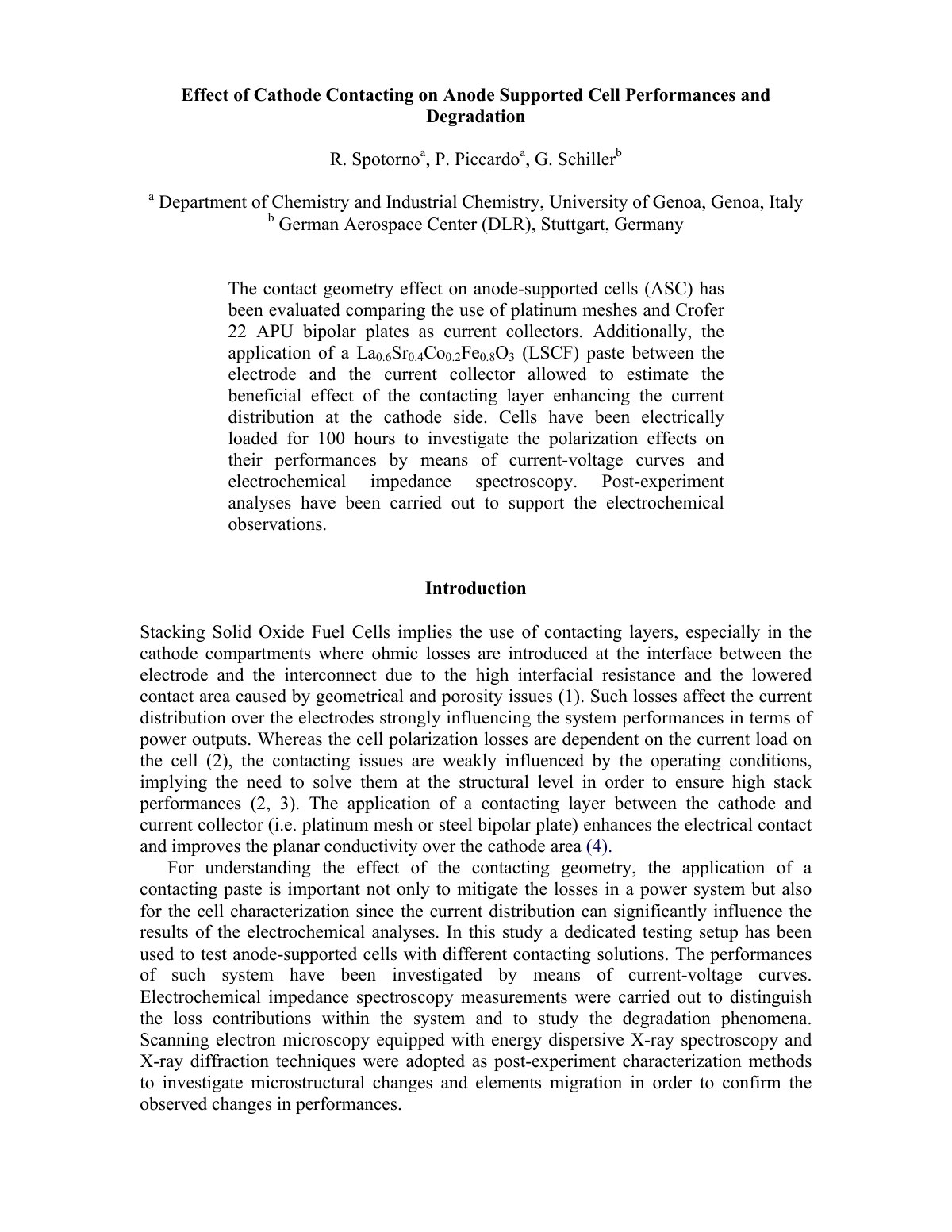 First page of Effect of Cathode Contacting on Anode Su