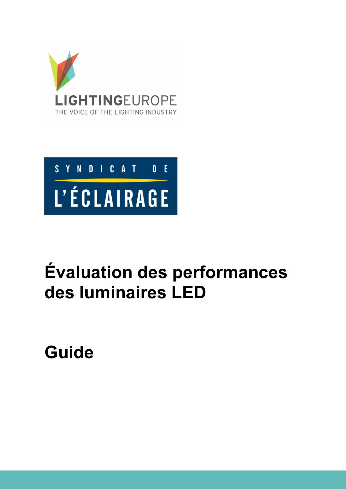 First page of performances luminaires led