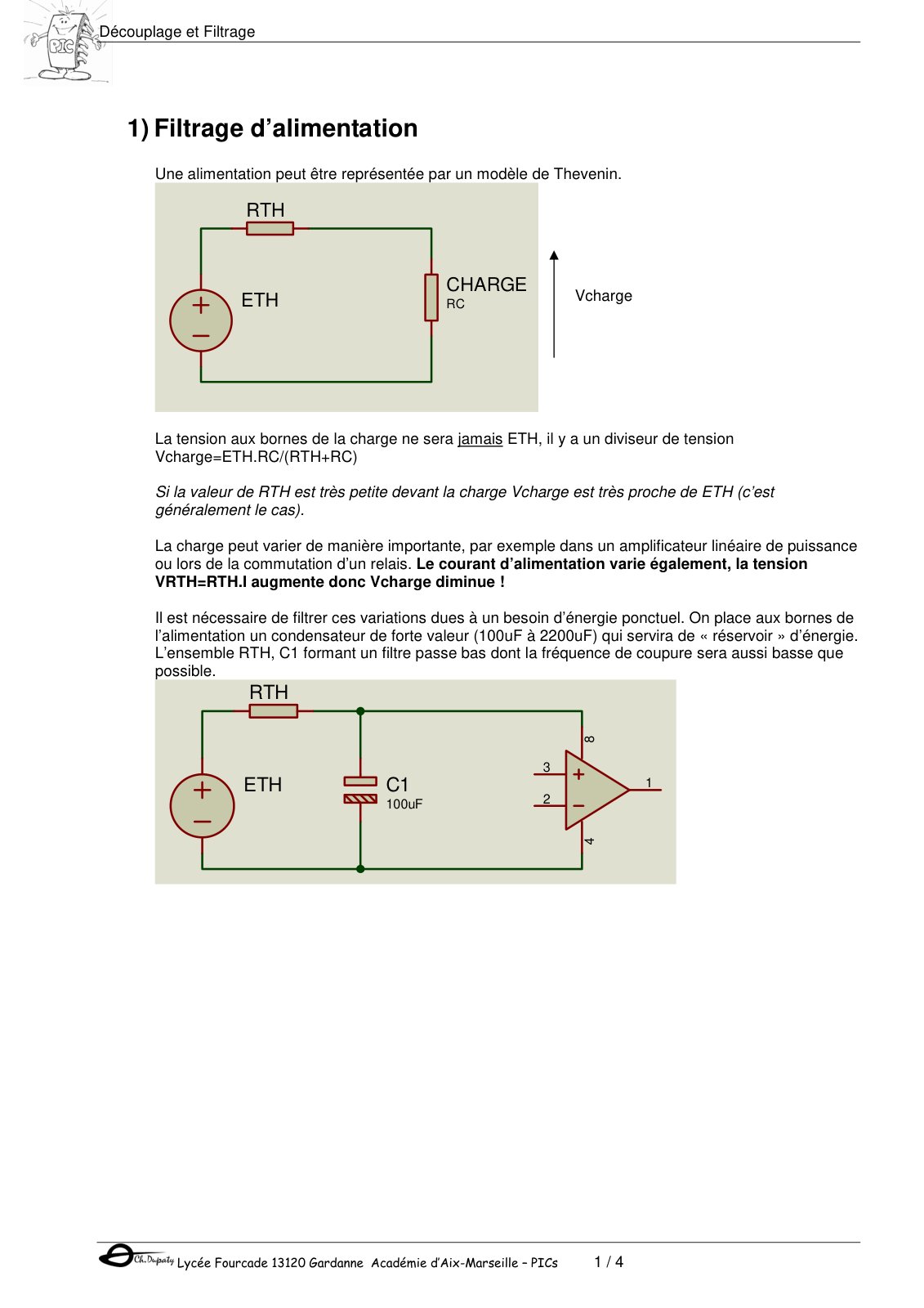First page of decouplage et filtrage (1)