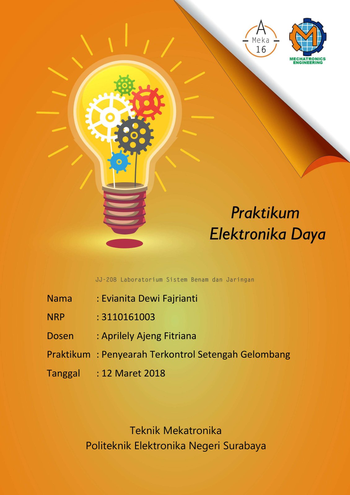 First page of penyearah terkontrol setengah gelombang