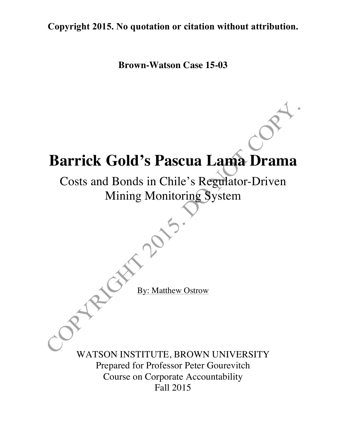 First page of gourevitch cs ostrow