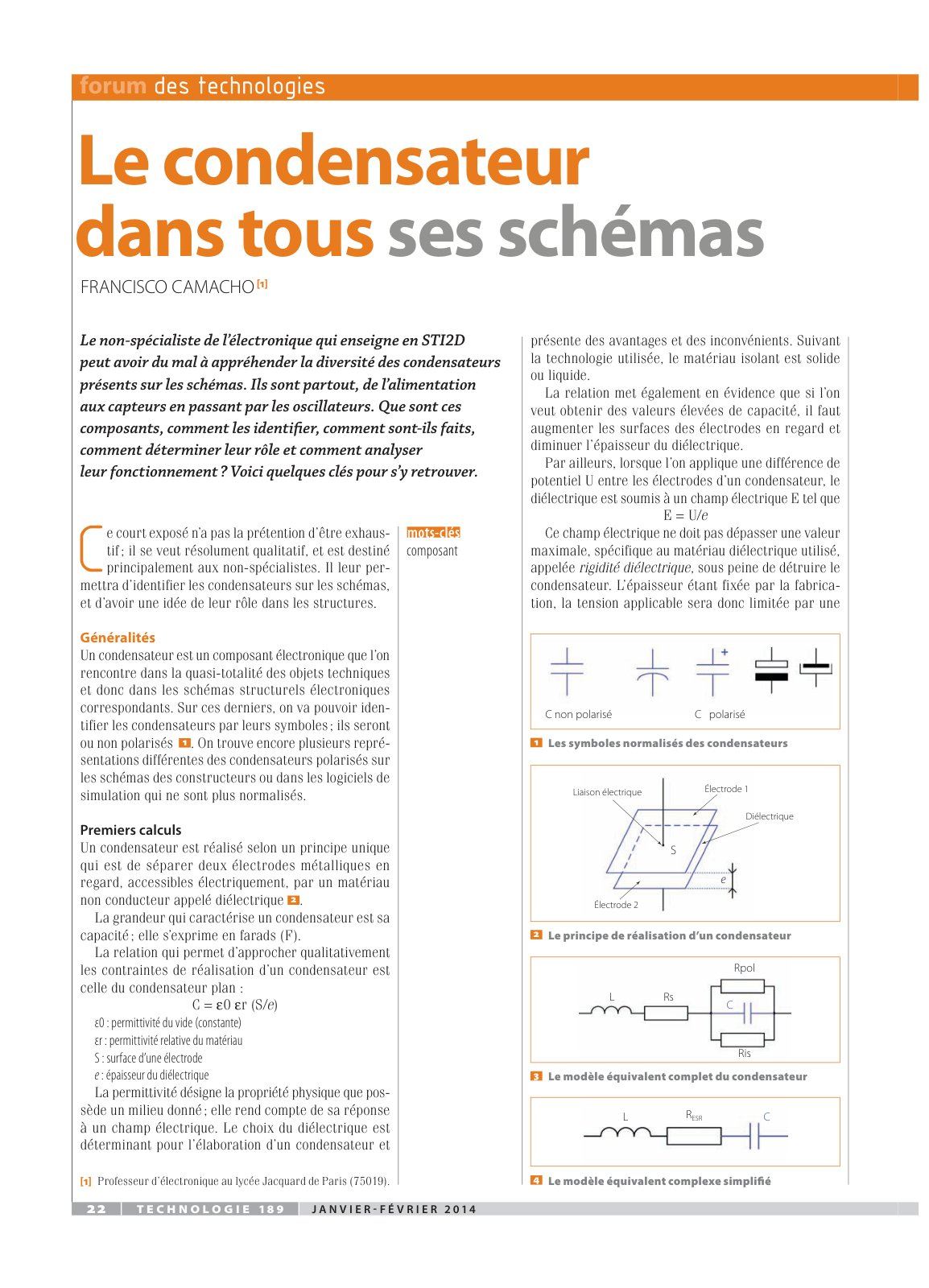 First page of condensateurs schemas