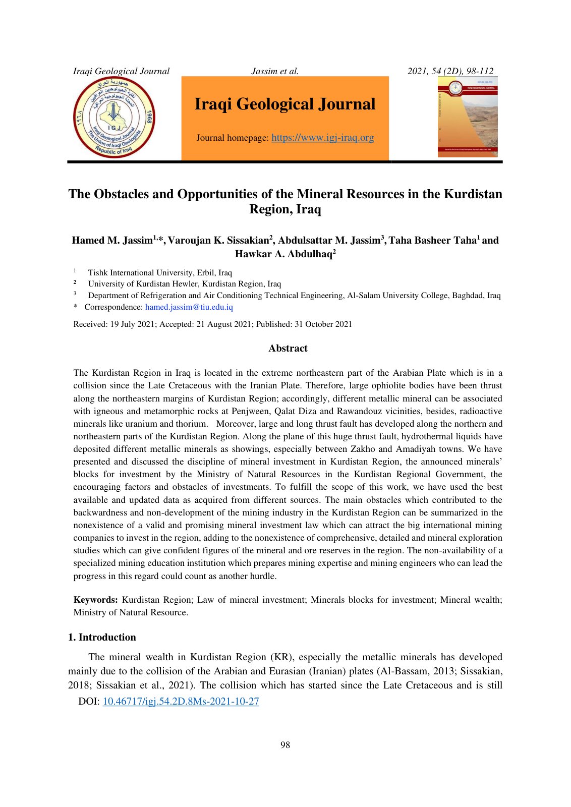 First page of The Obstacles and Opportunities of the M