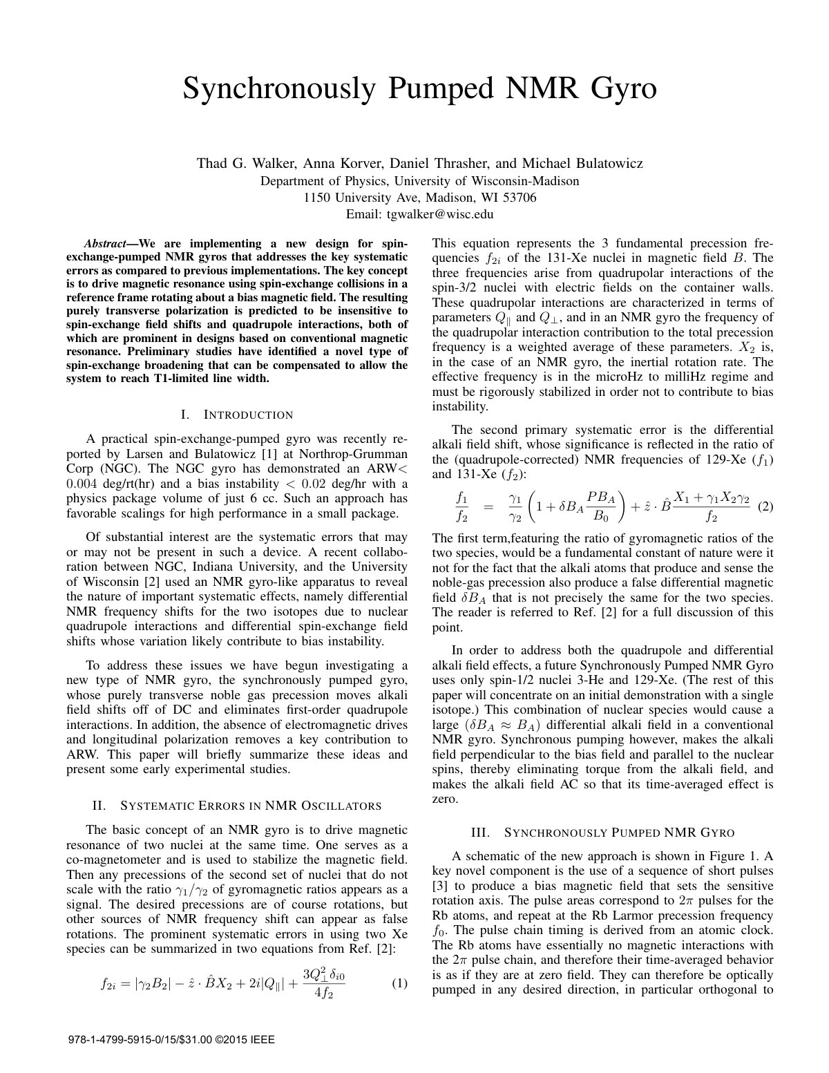 First page of Synchronously pumped NMR gyro