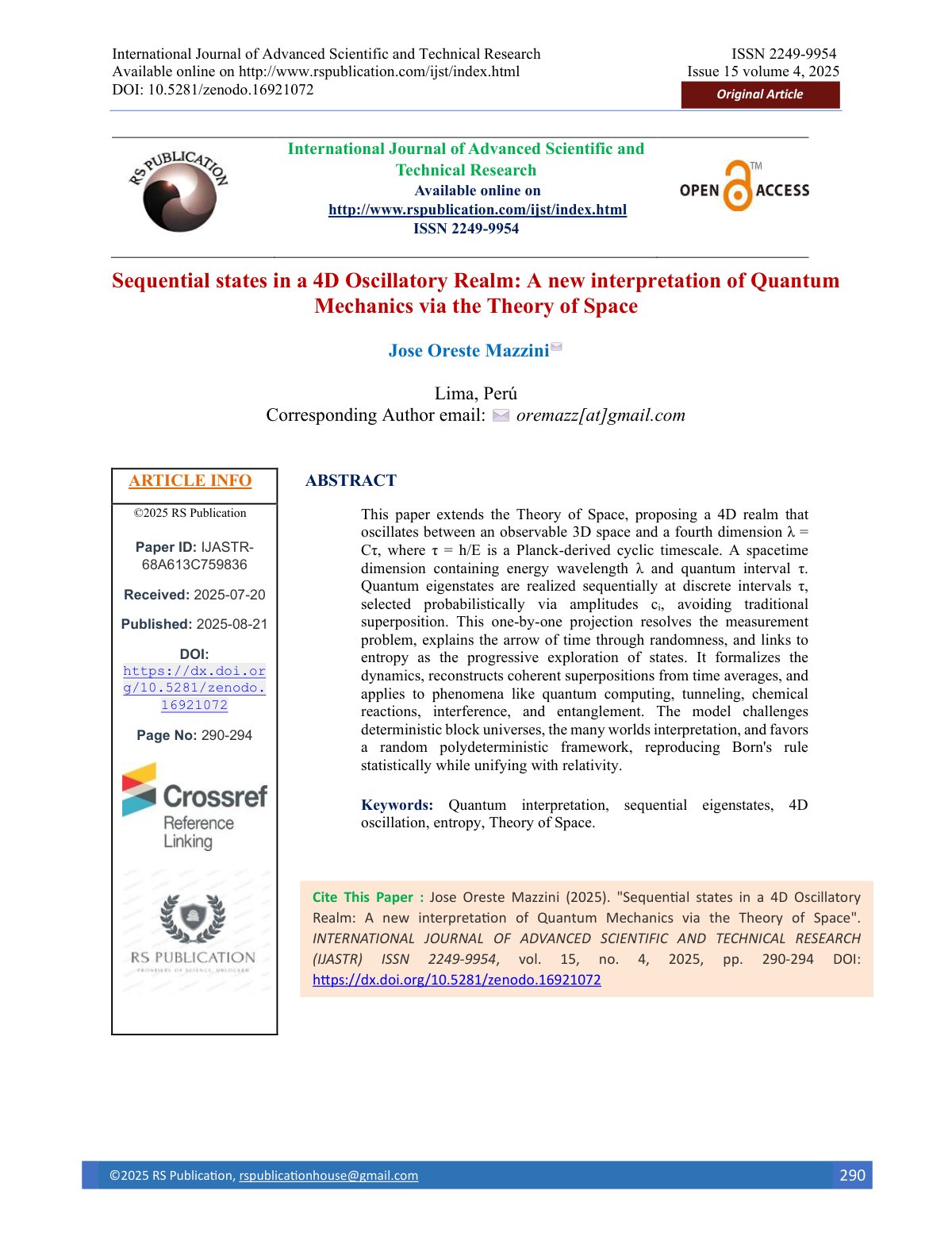 First page of Sequential states in a 4D Oscillatory Re