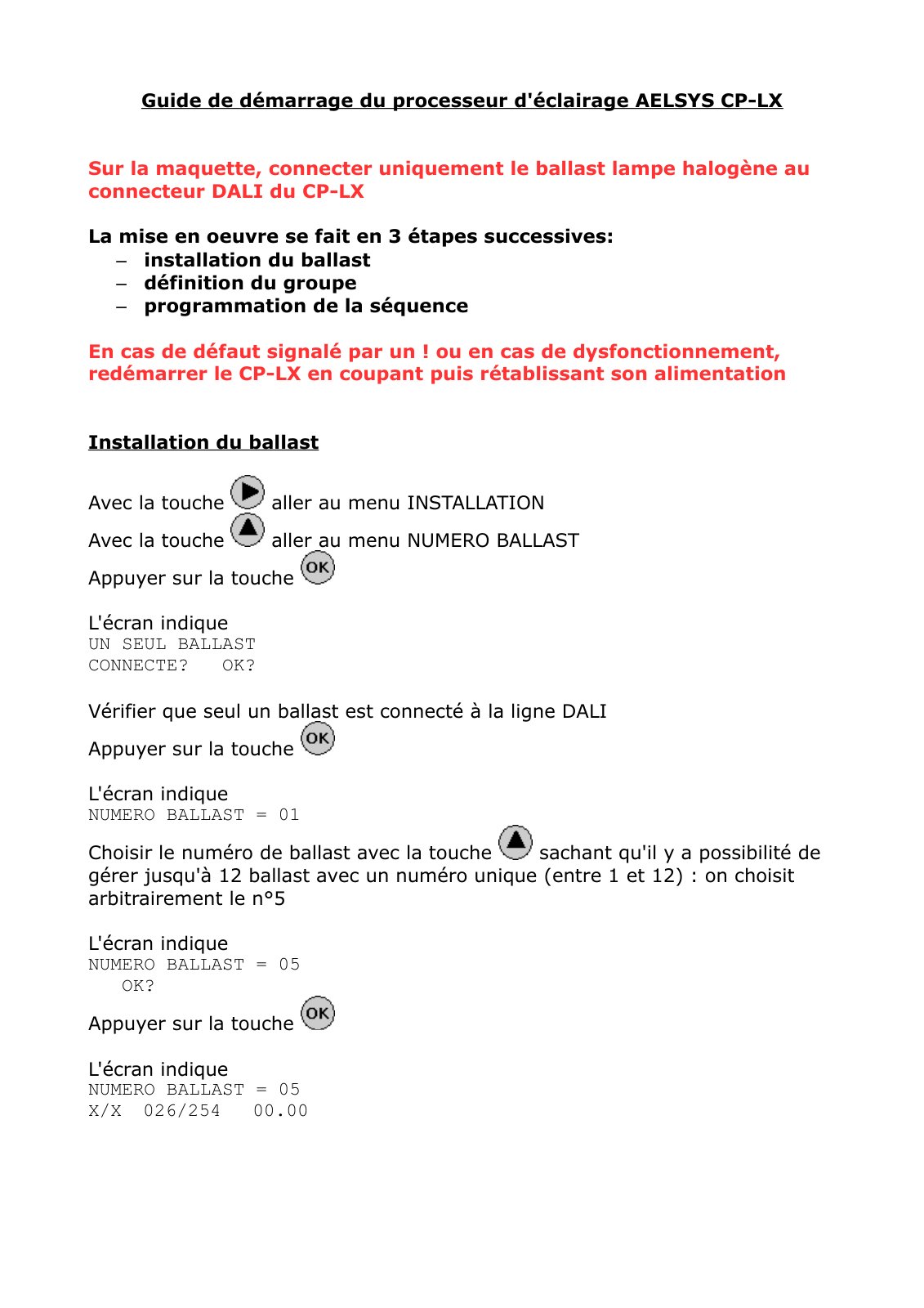 First page of programmation cplx halo