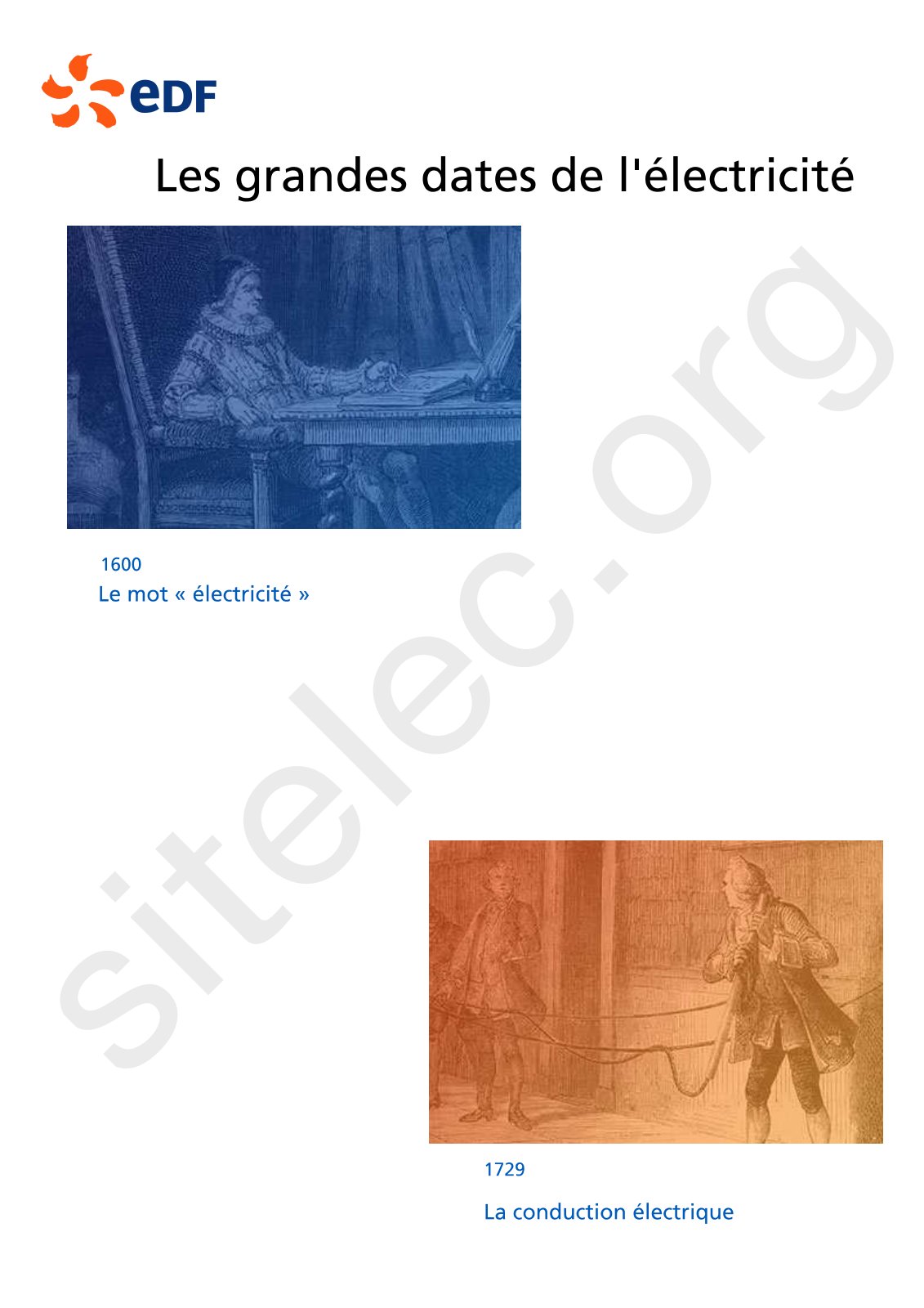 First page of grandes dates electricite