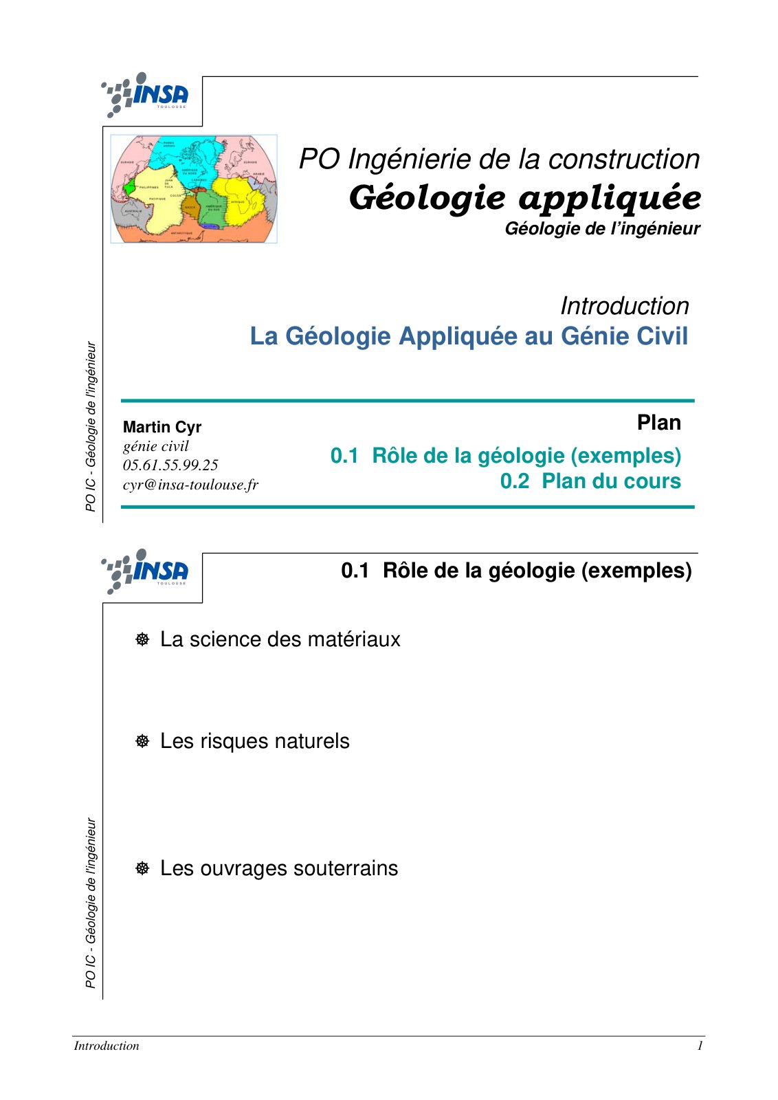First page of Geologie appliquee Geologie de lingenieu