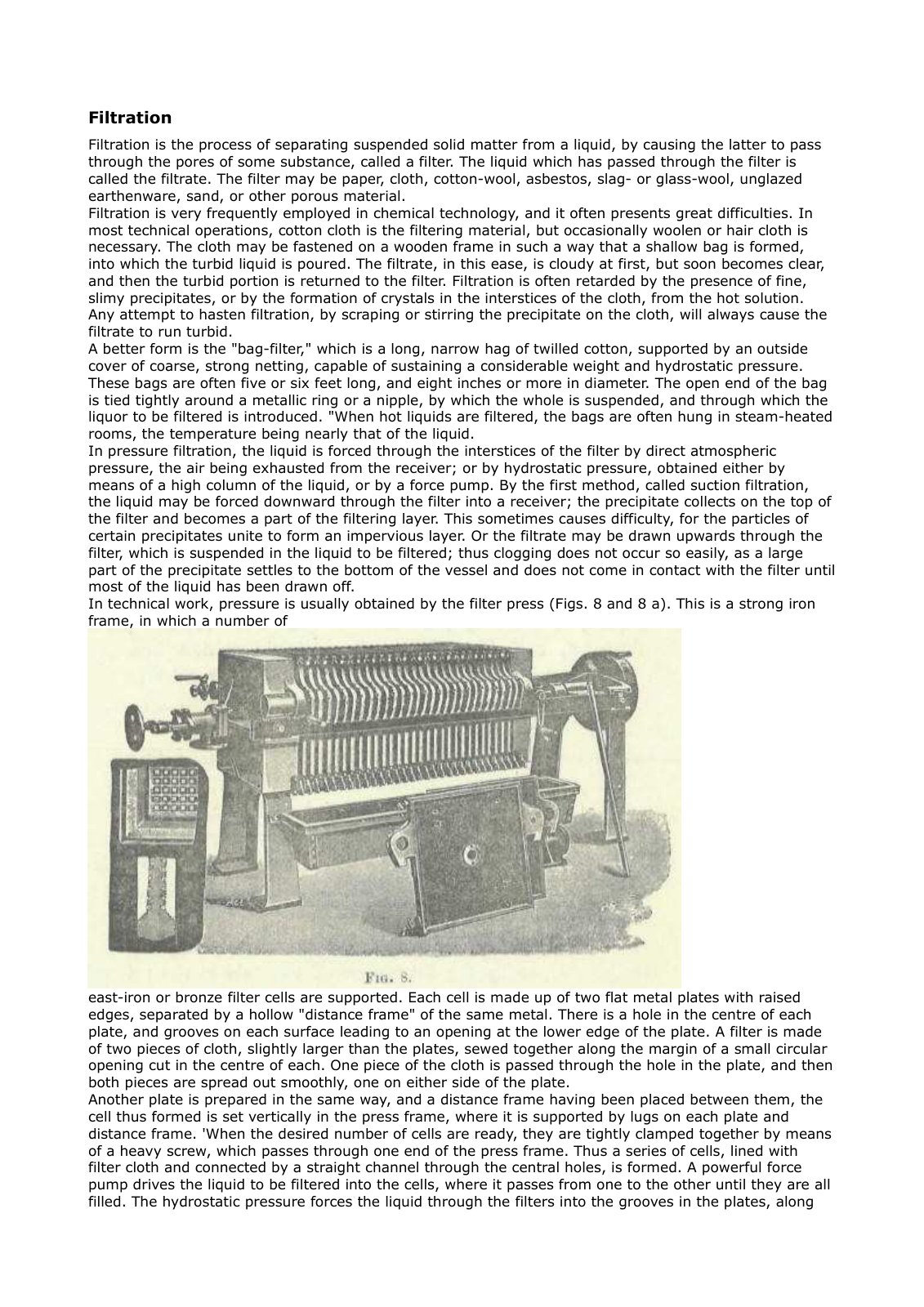 First page of Filtration