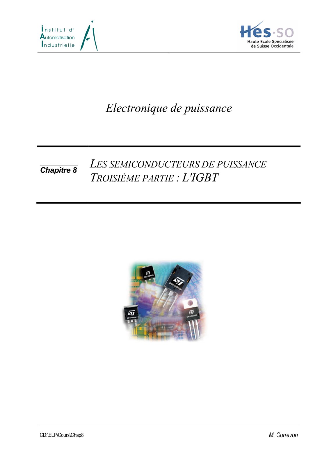 First page of Electronique IGBT 1