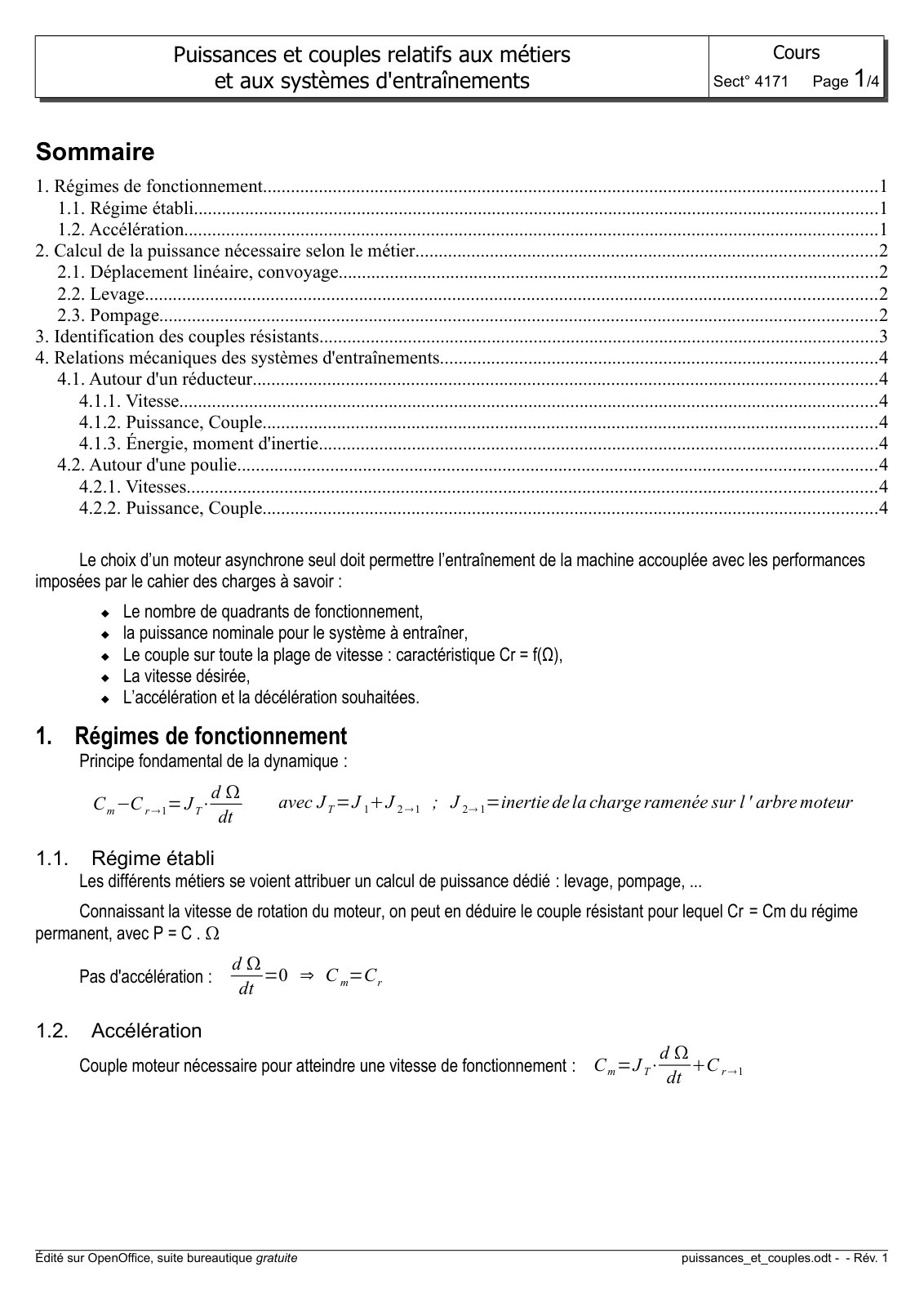 First page of puissances et couples