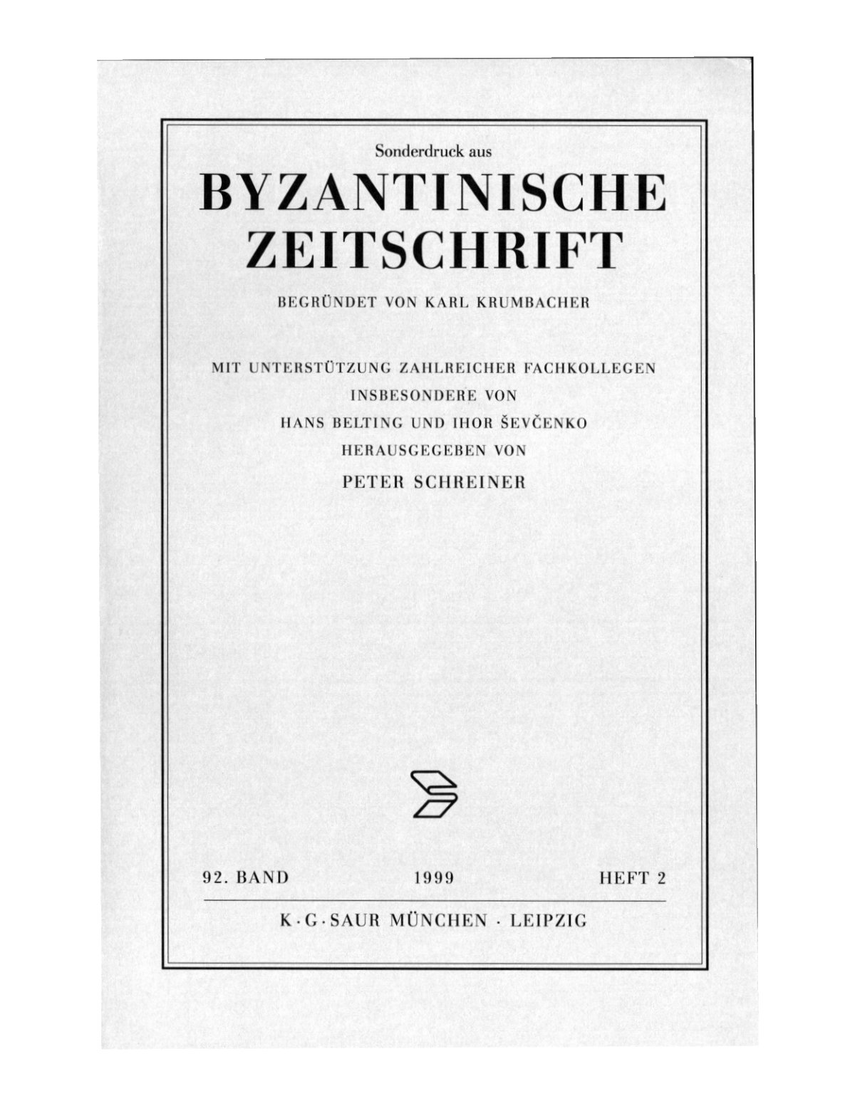 First page of Die Hagia Sophia in Iznik/Nikaia