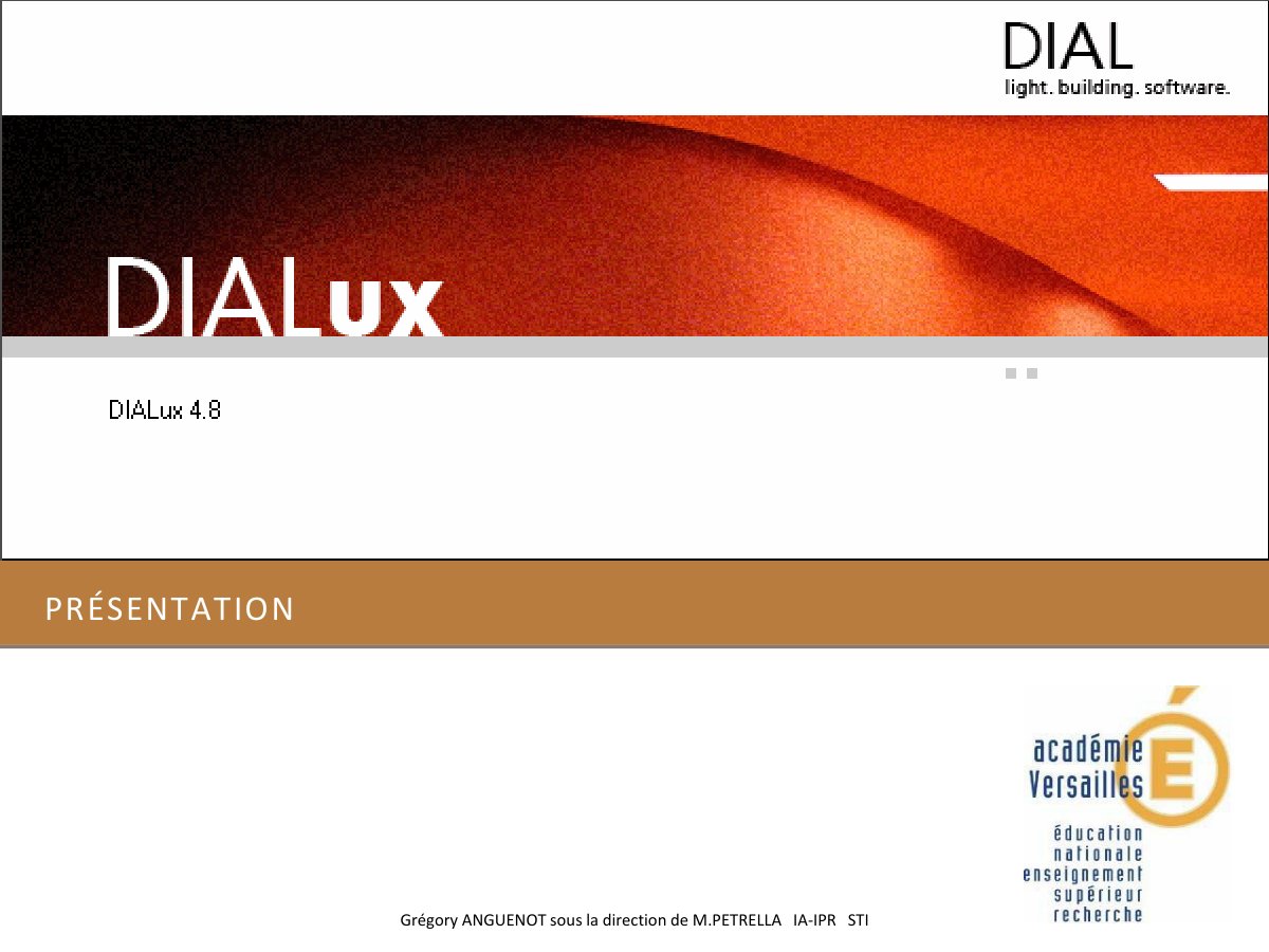 First page of tutodialux