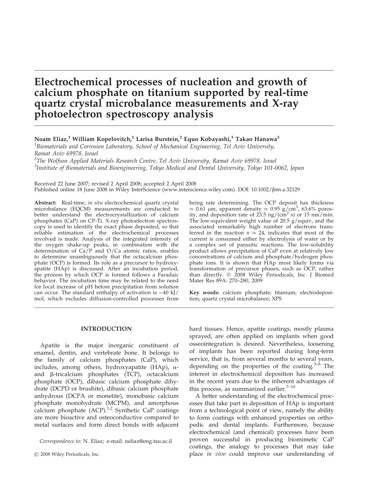 First page of Electrochemical processes of nucleation