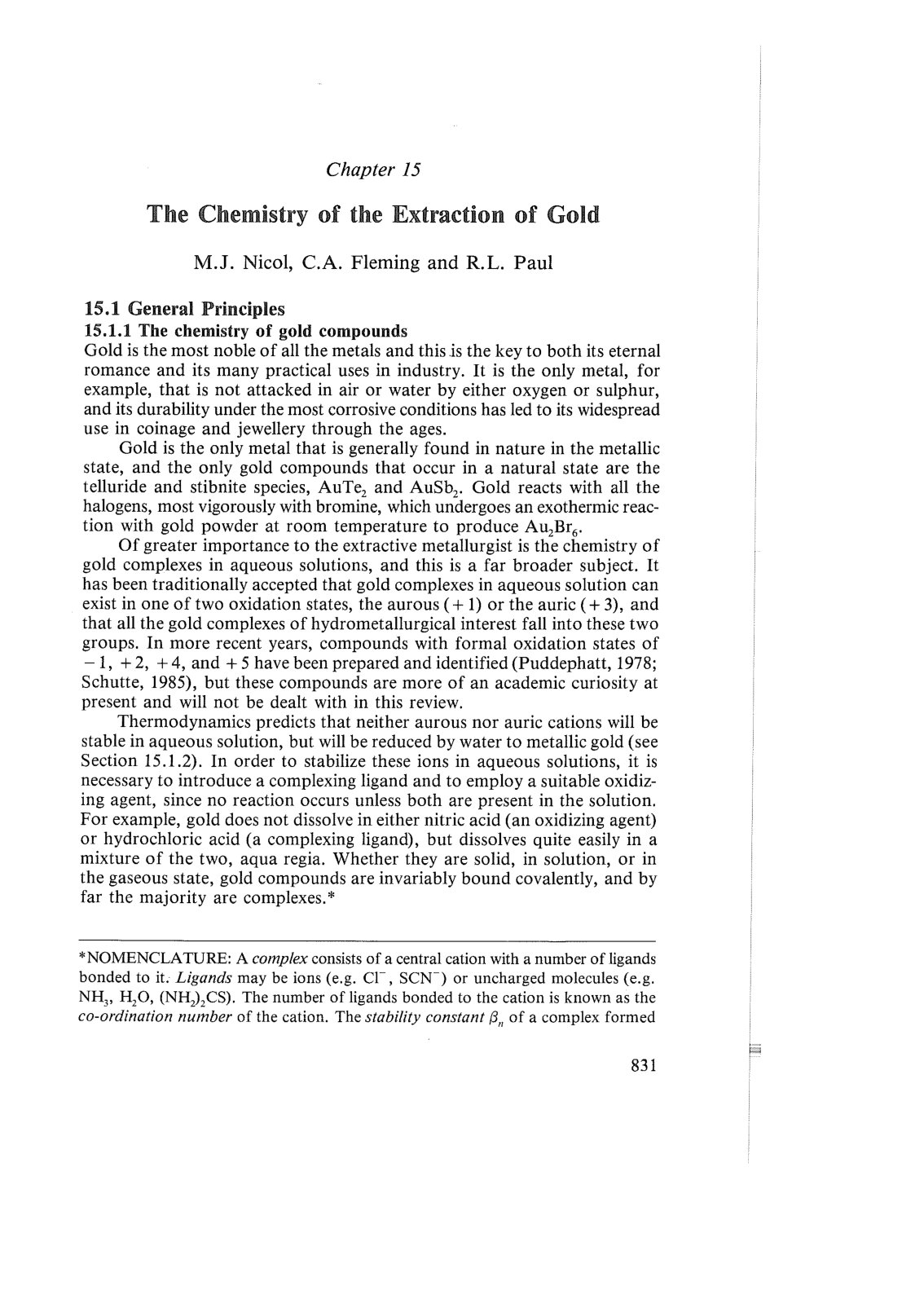First page of 132891974 The chemistry of the extraction of gold