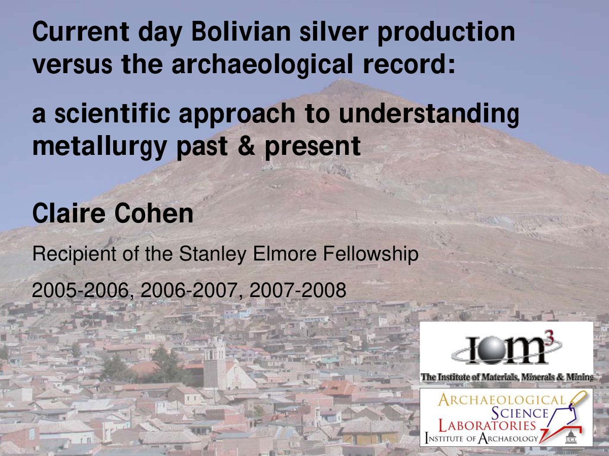 First page of Claire Cohen presentation Edinburgh 2007