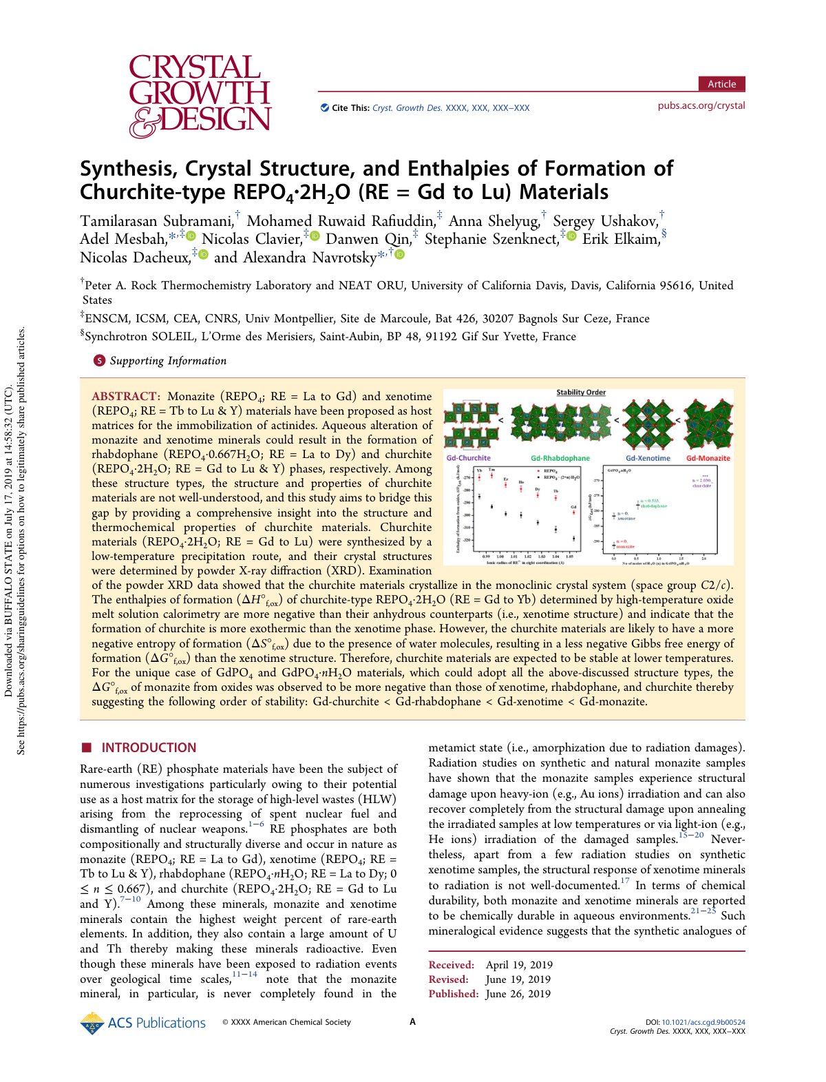 First page of Synthesis Crystal Structure and Enthalpi