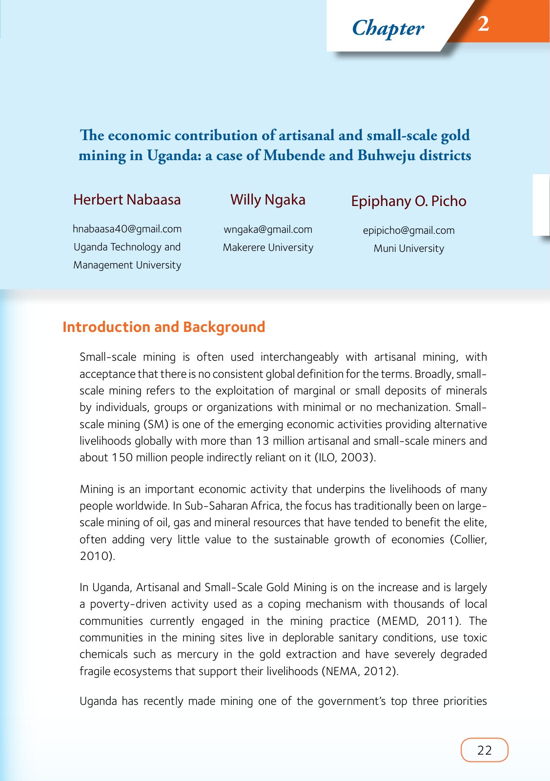 First page of The economic contribution of artisanal a