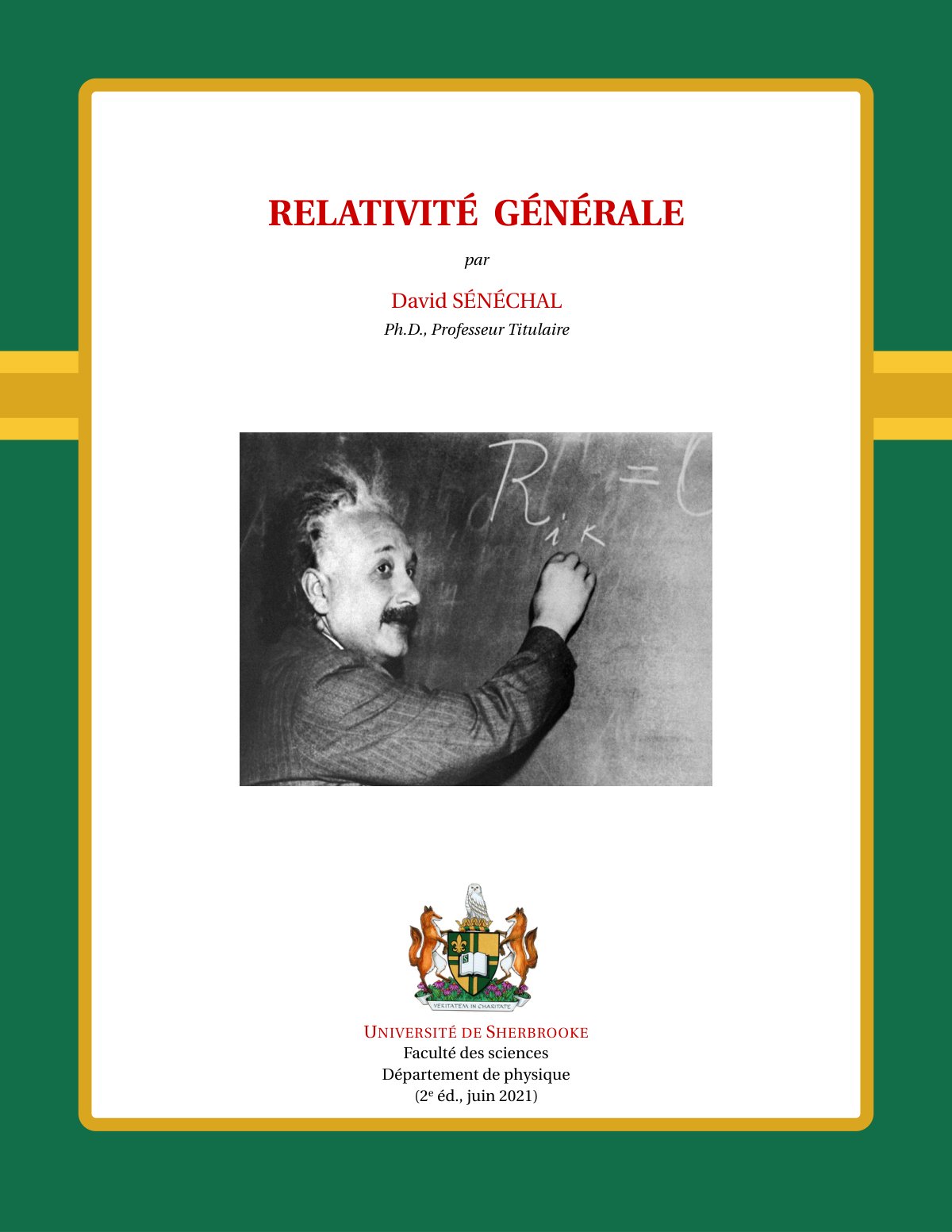 First page of RELATIVITÉ GÉNÉRALE