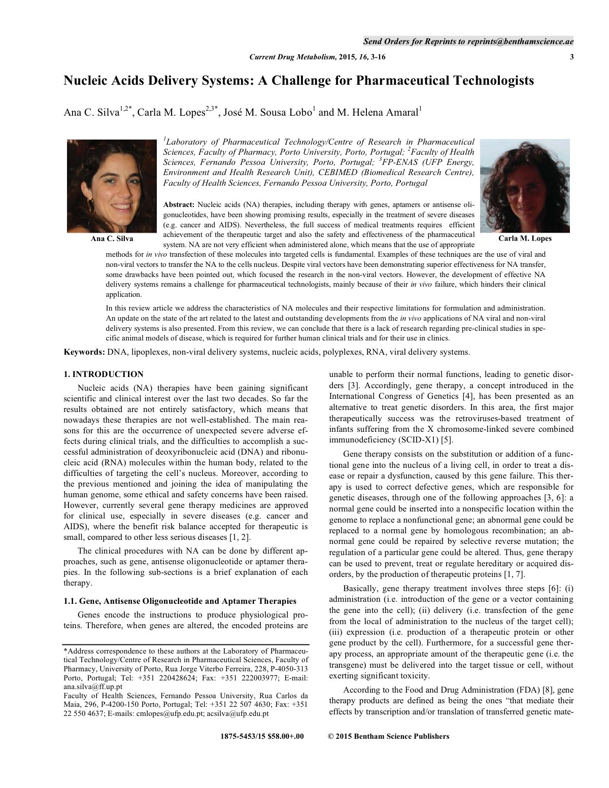 First page of Nucleic Acids Delivery Systems A Challen