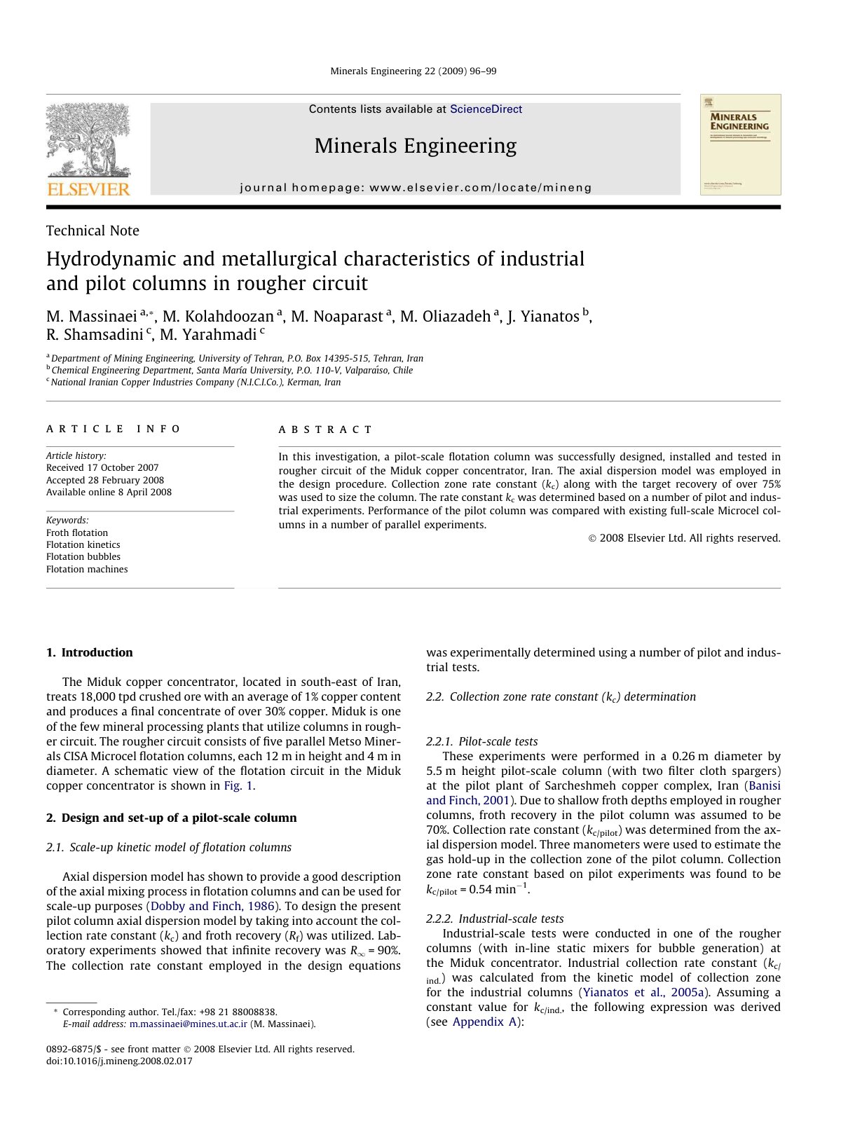 First page of Hydrodynamic and metallurgical character