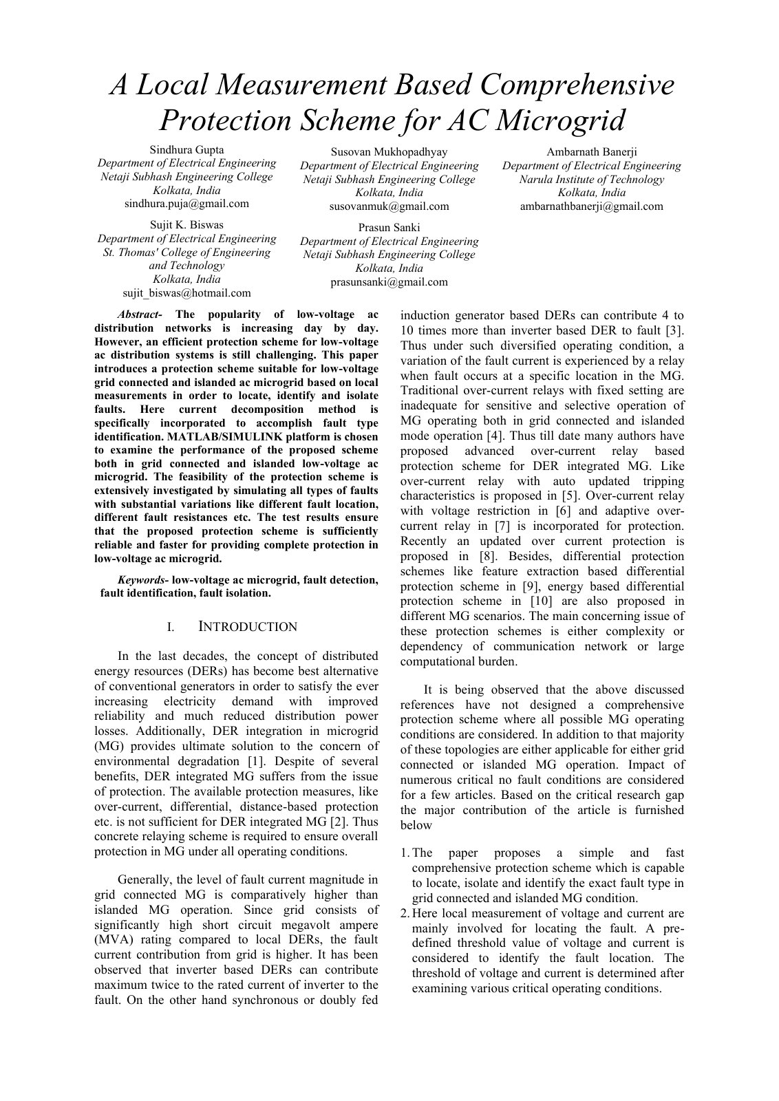 First page of A Local Measurement Based Comprehensive