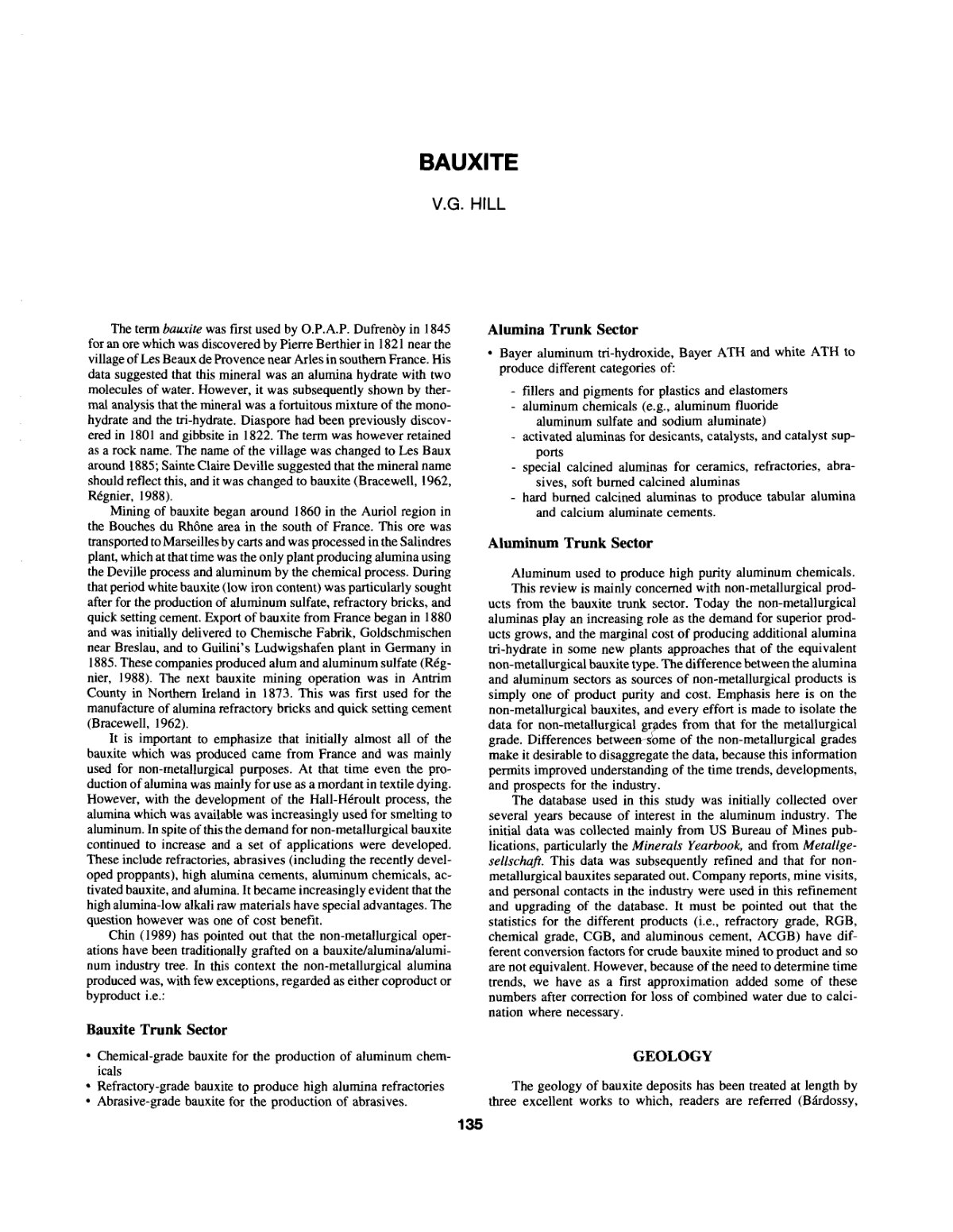 First page of The Characteristics and Classification of Bauxites