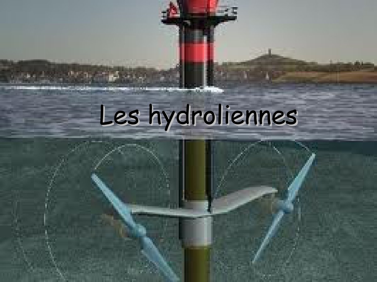 First page of Les hydroliennes