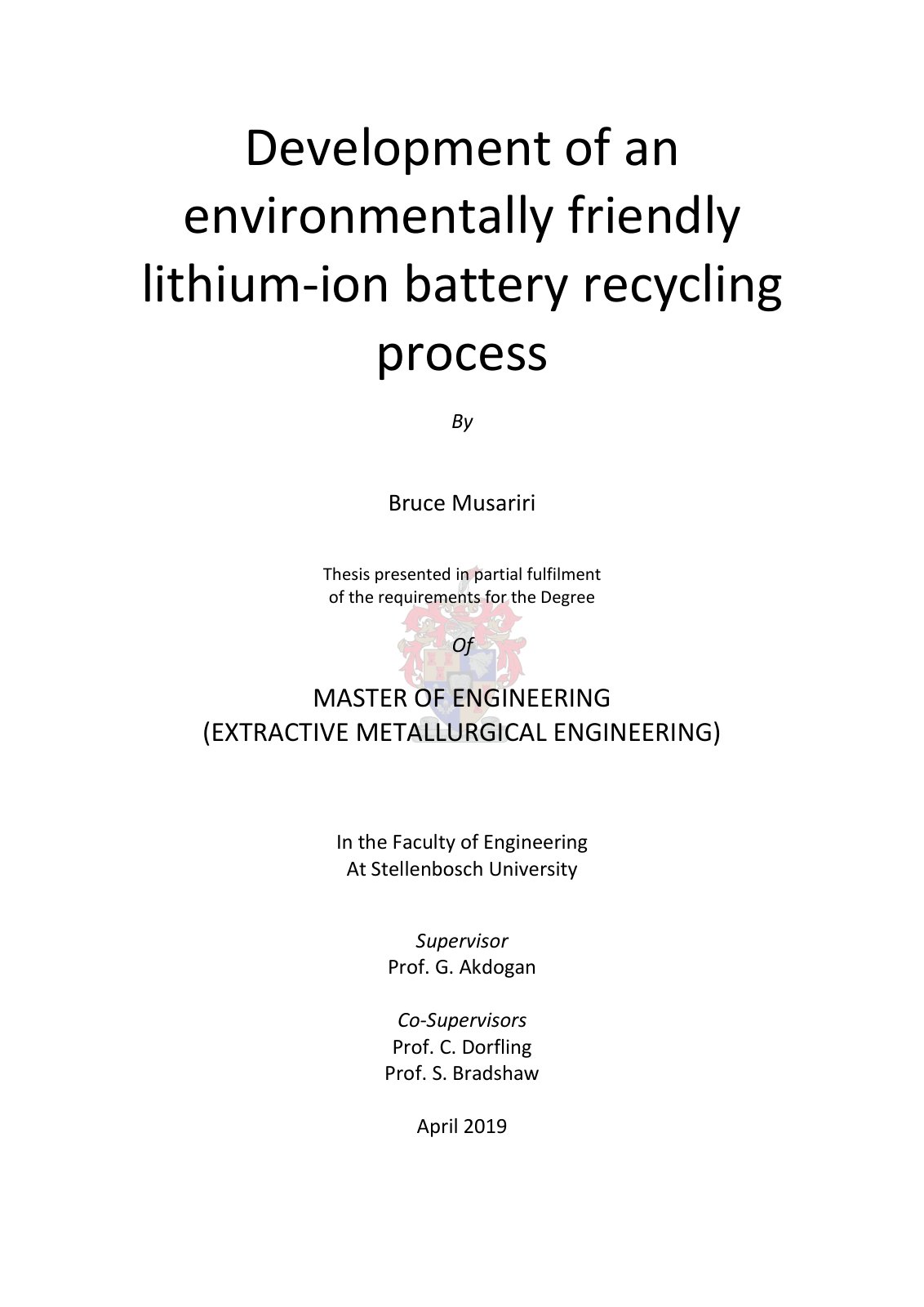 First page of Development of an environmentally friend