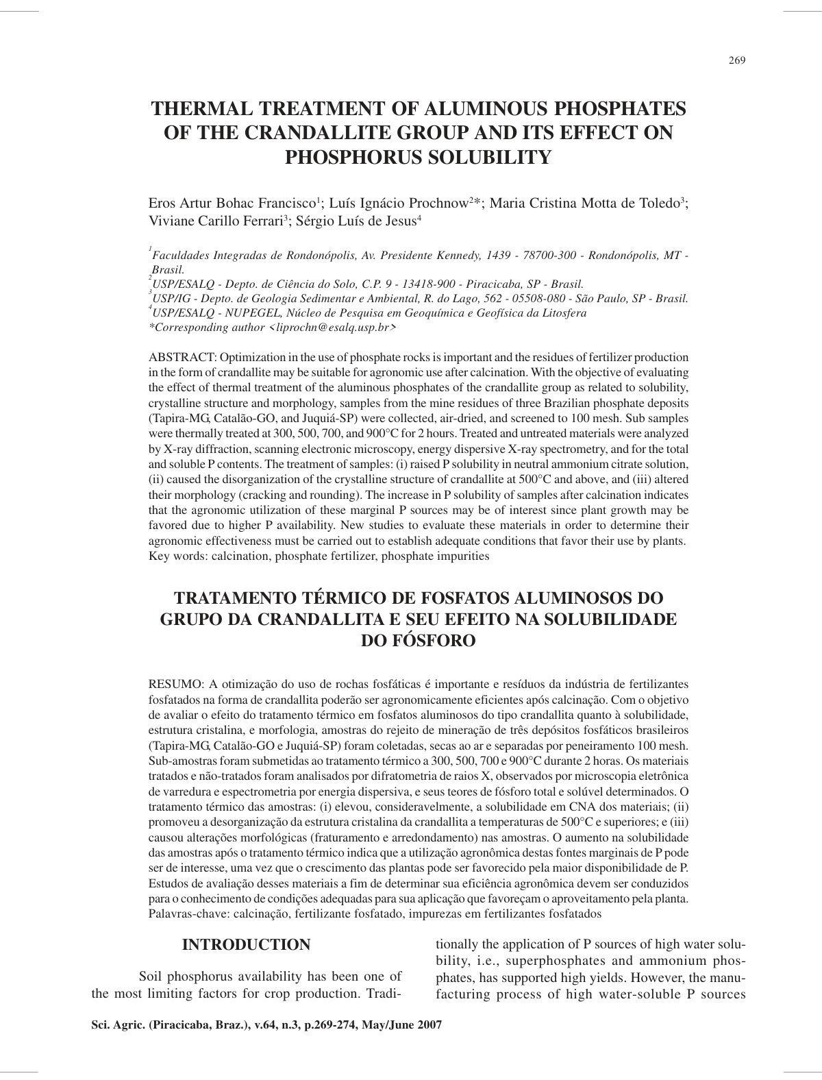 First page of Thermal treatment of aluminous phosphate