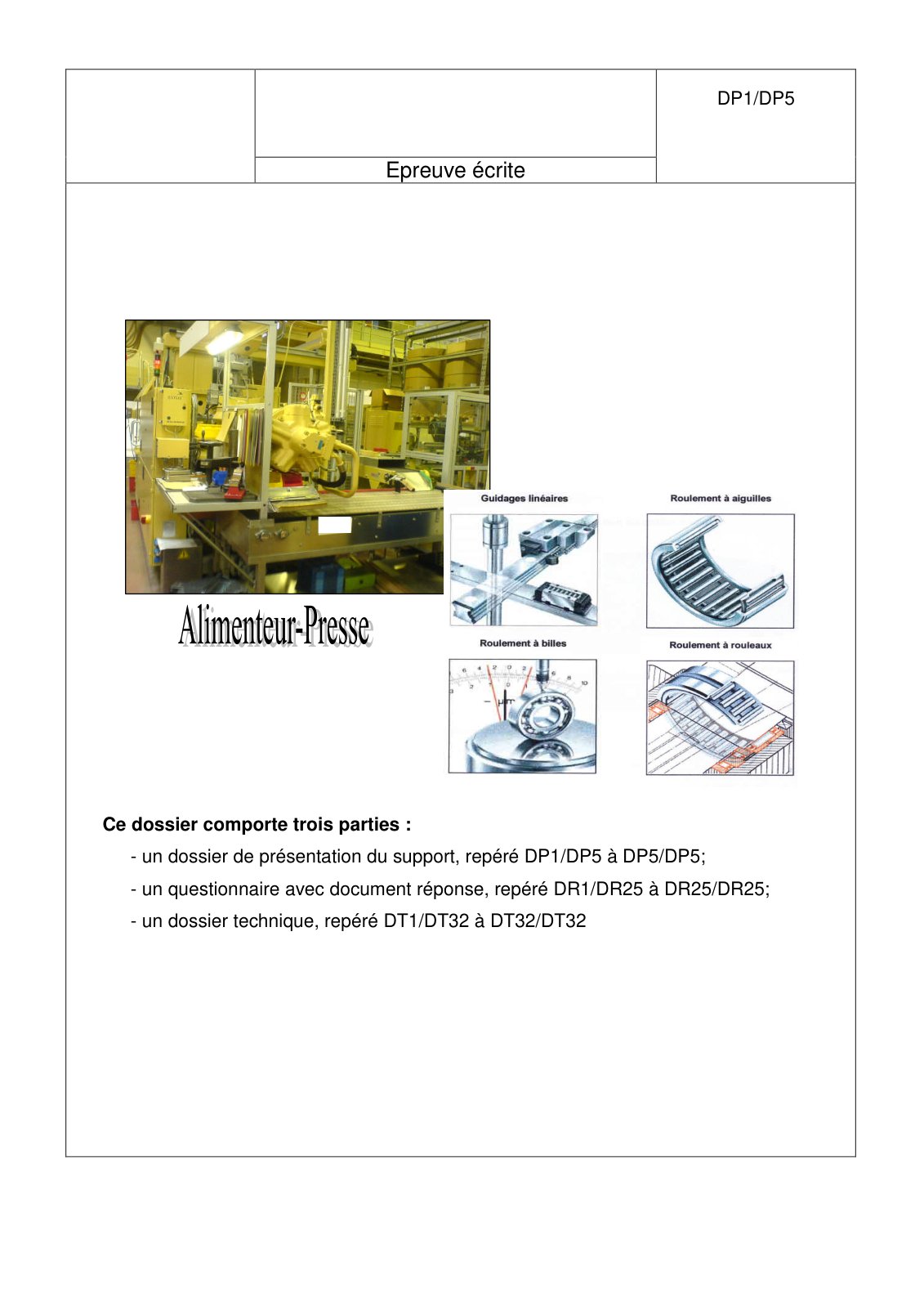 First page of sujet