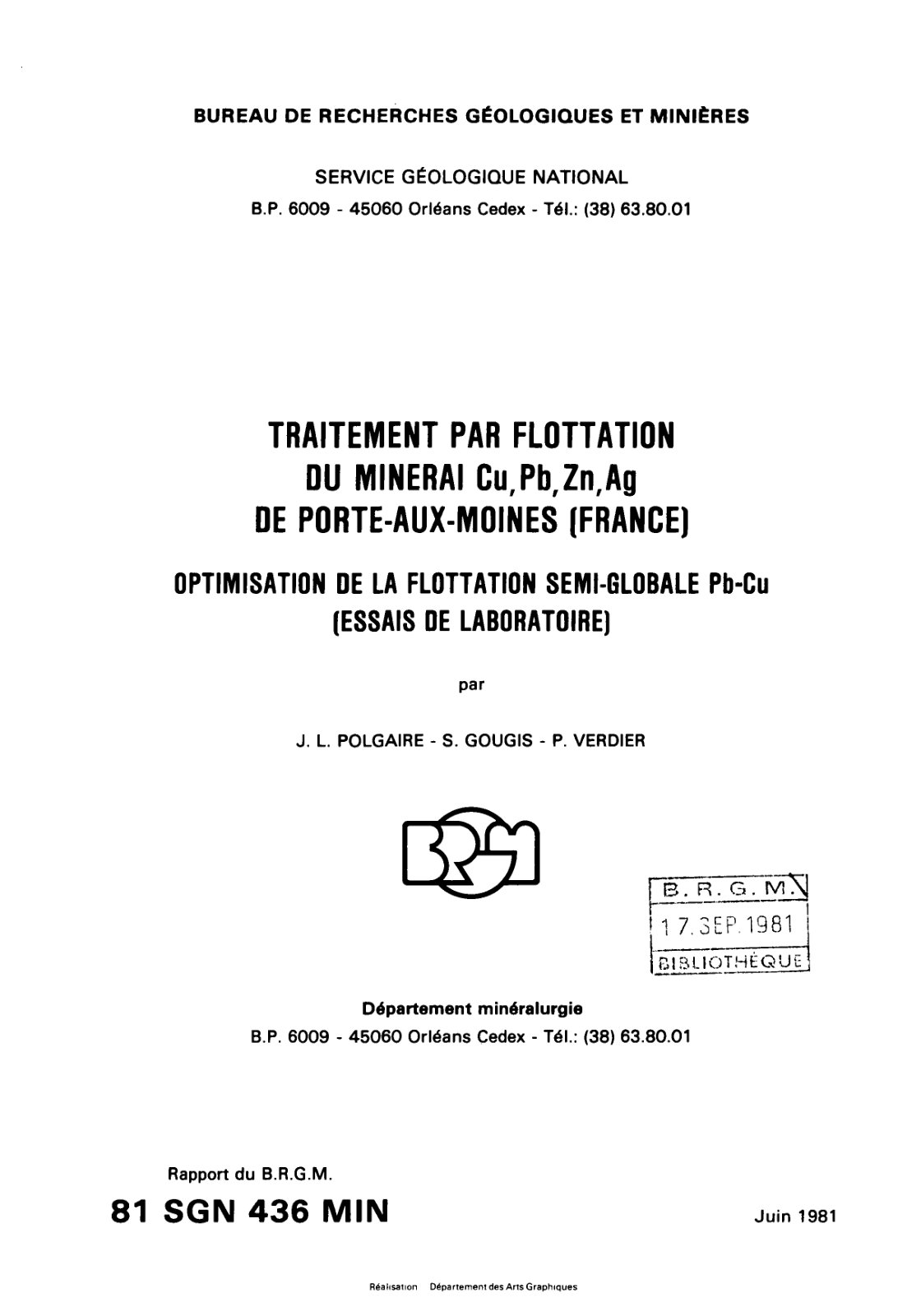 First page of 81 SGN 436 MIN
