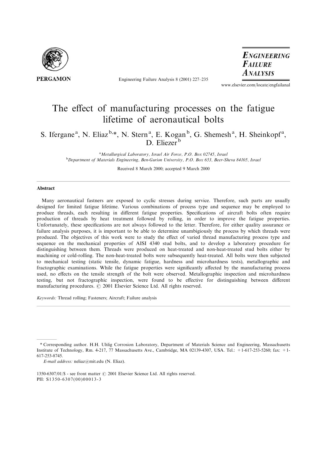 First page of The effect of manufacturing processes on