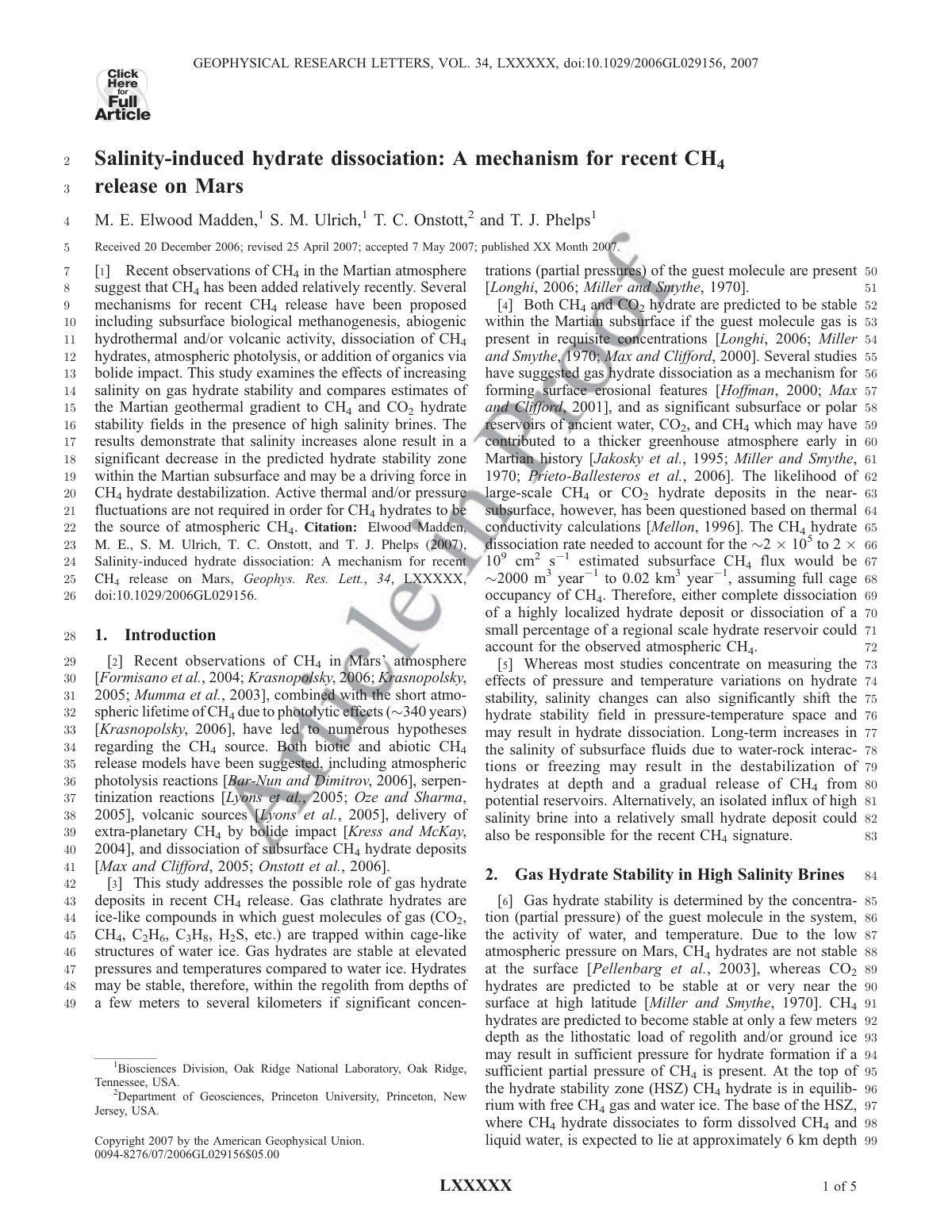 First page of Salinity induced hydrate dissociation A