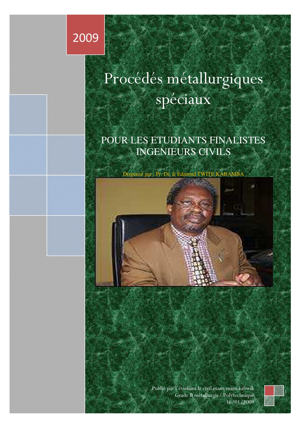 First page of 758686865 Procedes metallurgique speciaux